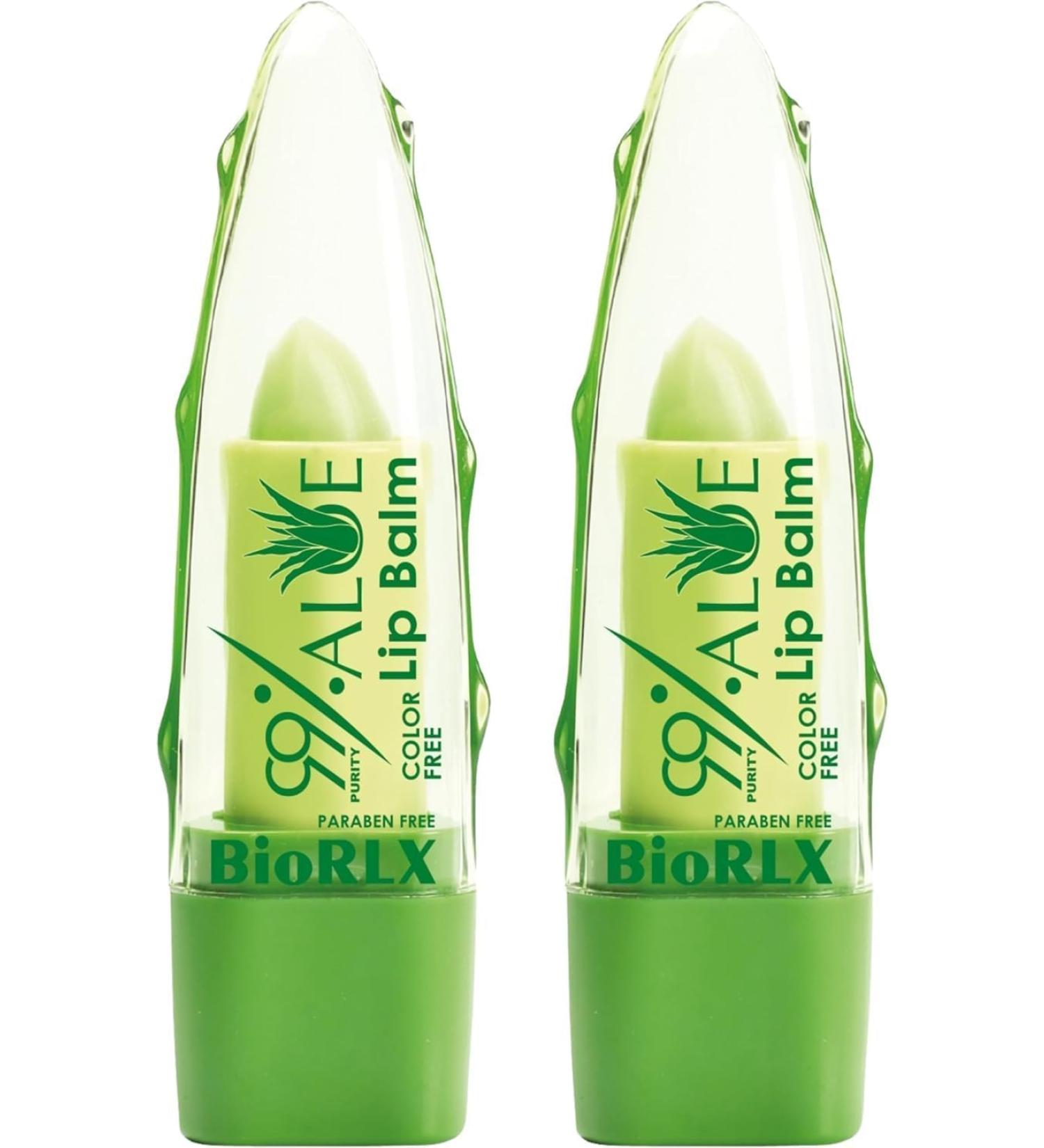 BioRLX Aloe Vera Lip Balm - Hydrating Duo for Soft Lips | International Shipping Available - Buy Online on GoSupps.com