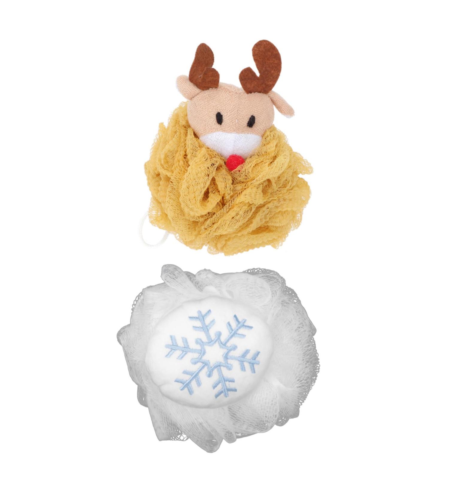 2pcs Soft Bath Ball & Exfoliating Shower Pouf - Luxurious Bathing Accessories for Girls - Cotton Loofah & Back Scrubber - Ideal for Relaxing Showers - Buy Online on GoSupps.com