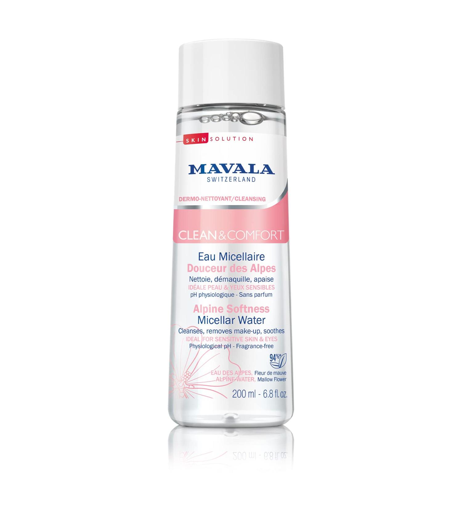 MAVALA CLEAN & COMFORT Alpine Softness Micellar Water 200 ml - Gentle Makeup Remover for All Skin Types | International Shipping Available - Buy Online on GoSupps.com