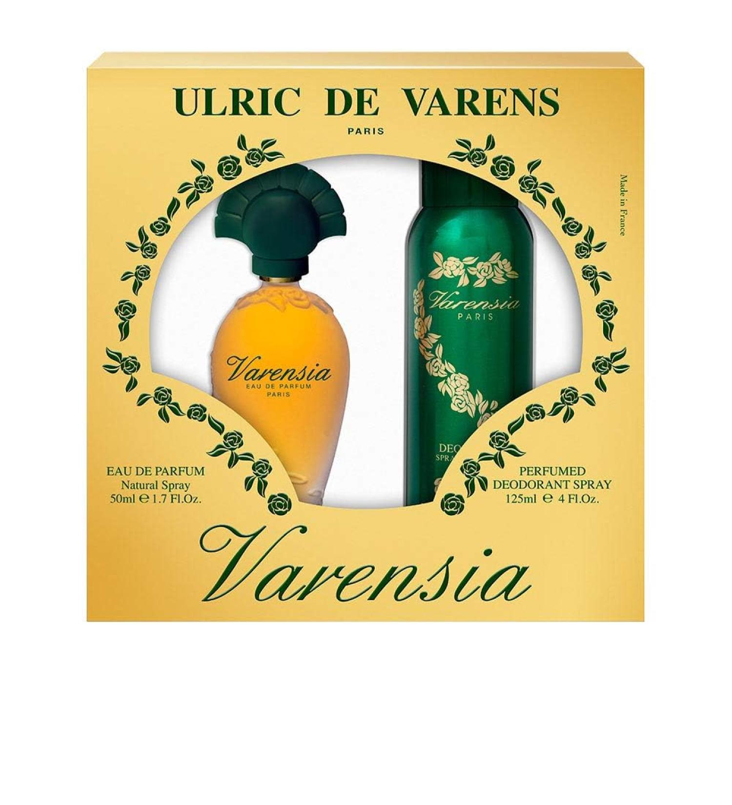 Ulric De Varens VARENSIA - Eau De Parfum for Women 2pcs Set- Earthy Fruity Floral Scent - Notes of Lotus Flower Clove Raspberry & Vanilla- Fruity & Floral- 1.7 Fl Oz + 4 Fl Oz Deodorant Spray Floral Fruity Chypre 2.85 Fl Oz (Pack of 2) - Buy Online on GoSupps.com