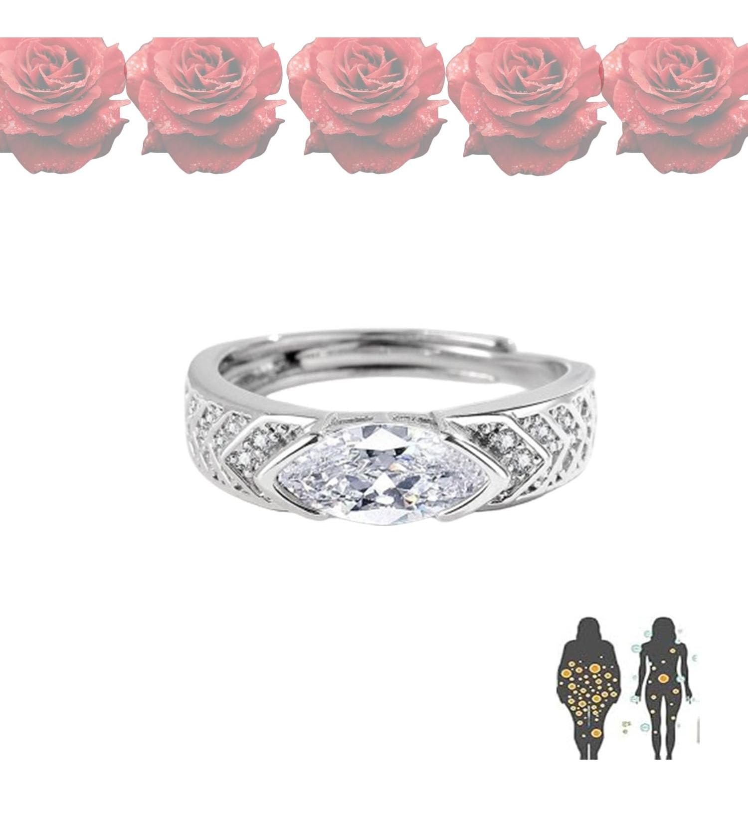 Magnetic Lymphatic Therapy Titanium ion moissanite Diamond Ring Moissanite Magnetic Ring moissanite Magnetic Ring (1 Piece) - Buy Online on GoSupps.com