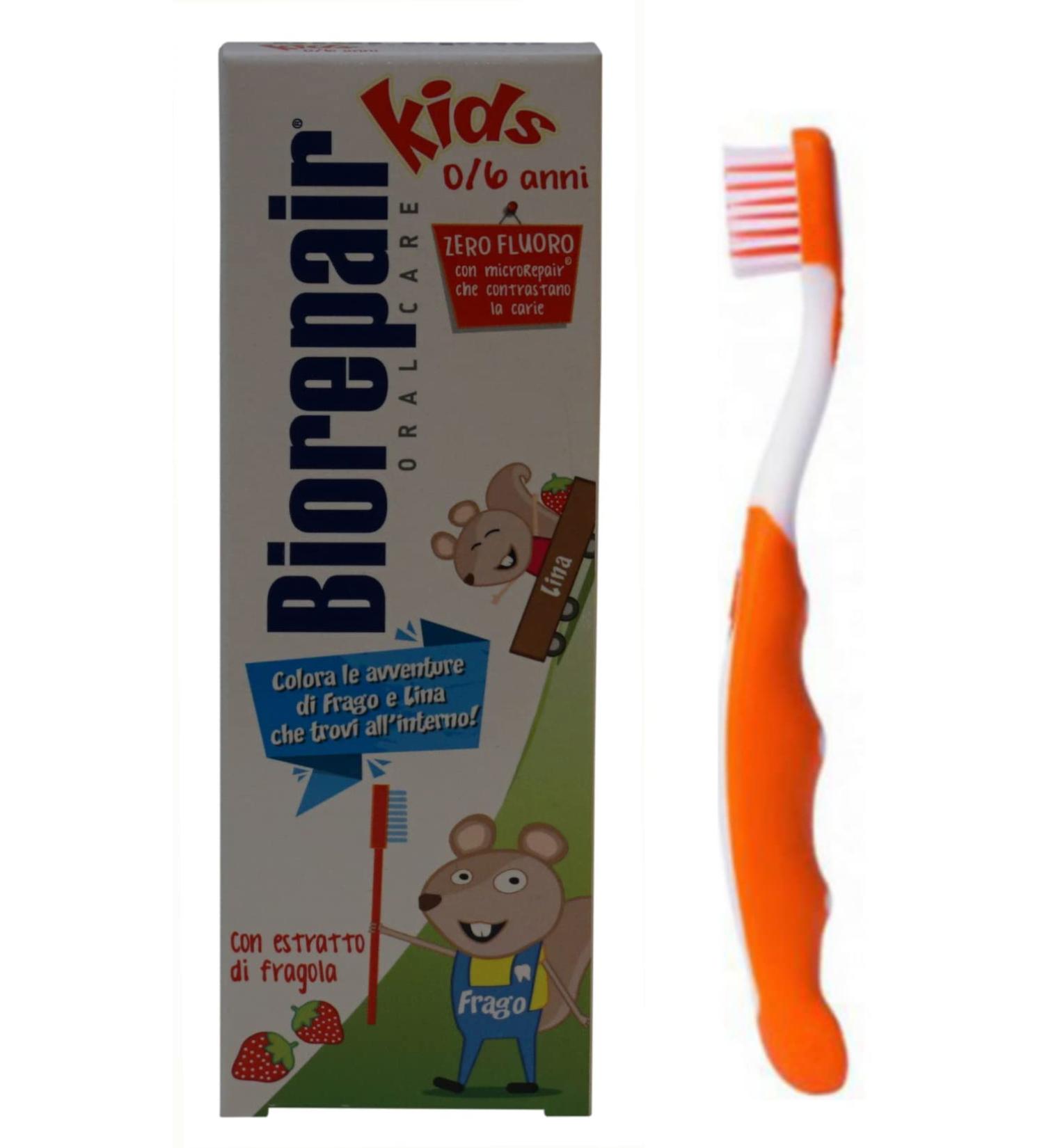 Biorepair Set Kid Oral Care: Junior Toothpaste 1.7 fl.oz + Toothbrush | 50ml - Buy Online on GoSupps.com