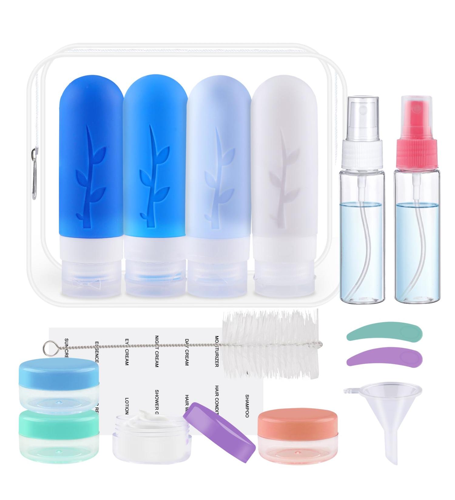Travel Bottles Set - 16 Silicone BPA-Free 90ml Bottles for Easy Travel Packing - Buy Online on GoSupps.com