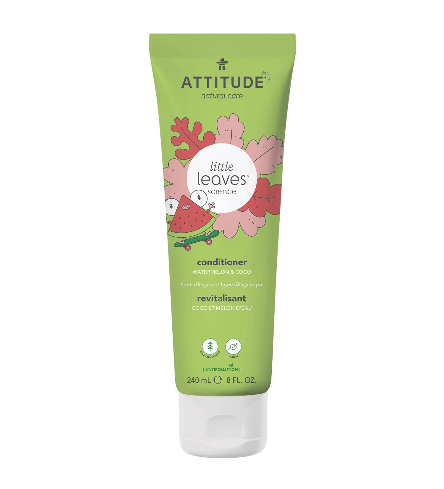 ATTITUDE Little Leaves Conditioner - Watermelon & Coco 8 fl oz | Natural Kids Hair Care - Buy Online on GoSupps.com