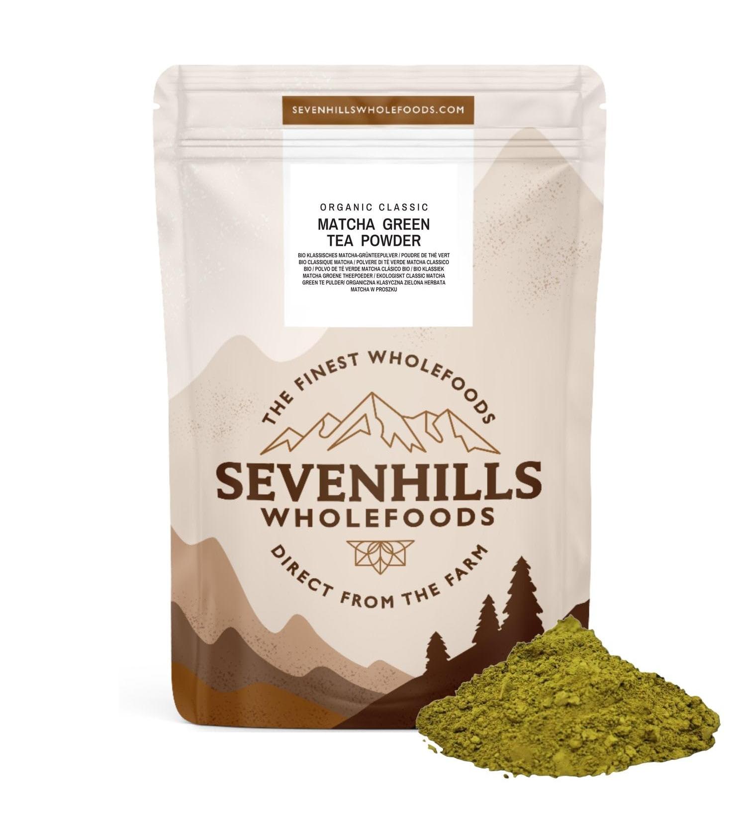 Sevenhills Wholefoods Organic Japanese Matcha Tea Powder 100g - Premium Quality Green Tea Superfood - Pack of 1 - Buy Online on GoSupps.com
