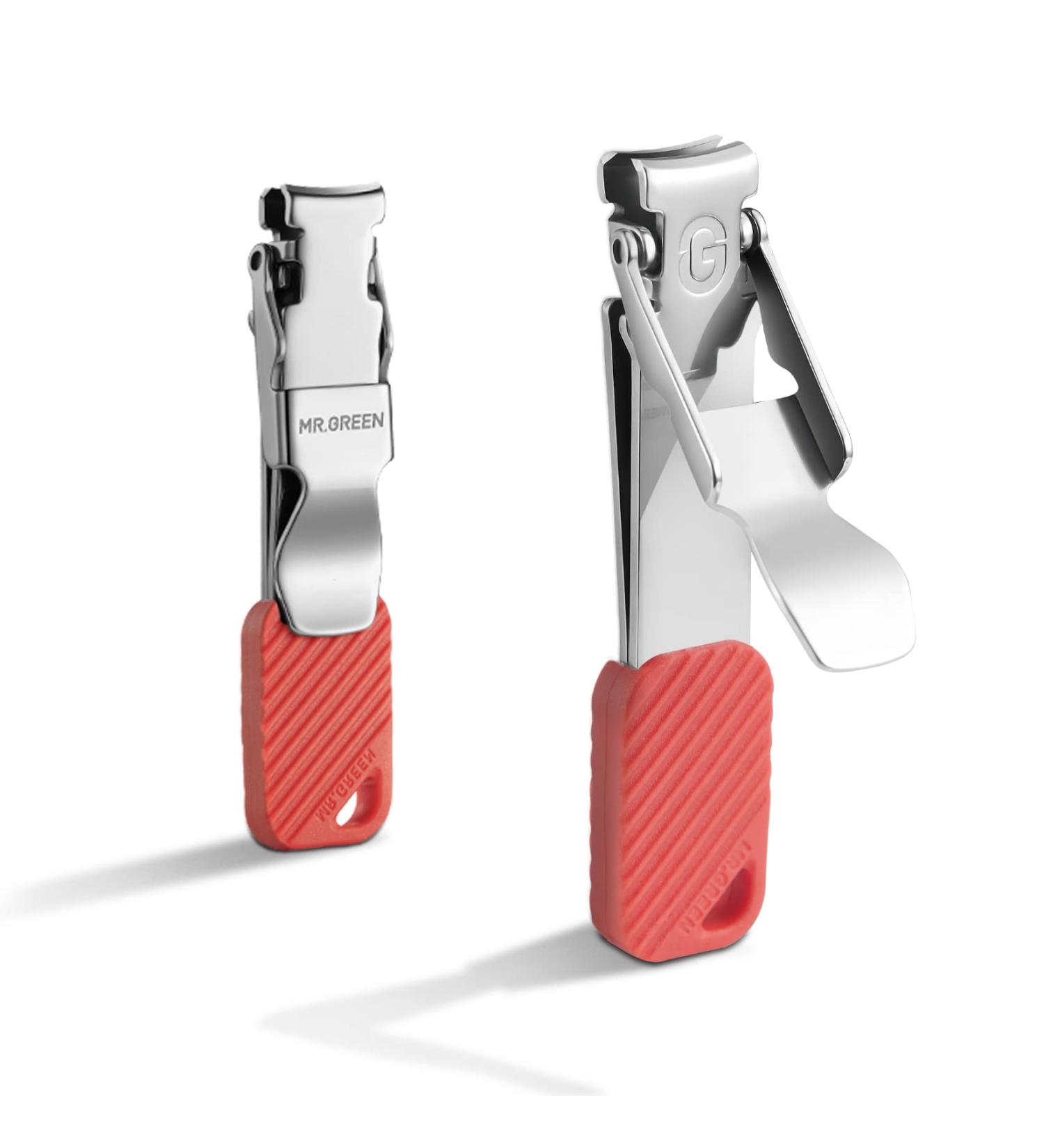 MR.GREEN Compact Foldable Nail Clippers with Key Chain - Portable Fingernail Cutter and Manicure Tool in Red - Buy Online on GoSupps.com