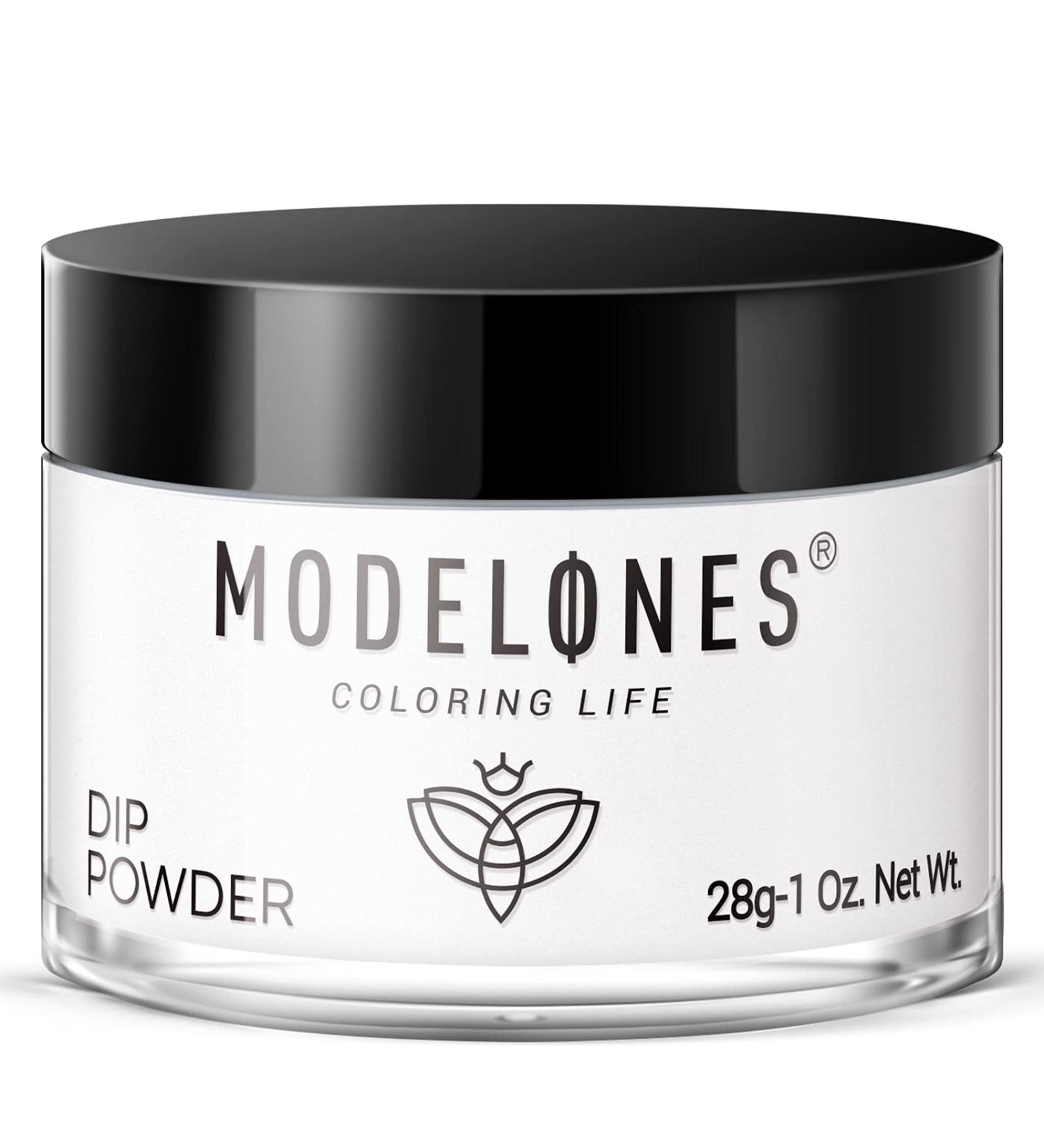 Modelones Dip Powder White Color - French Nail Art Powder Pro Collection for Salon-Quality Manicures - Odor-Free, Long-Lasting, No UV Lamp Needed - 1 Oz - Buy Online on GoSupps.com