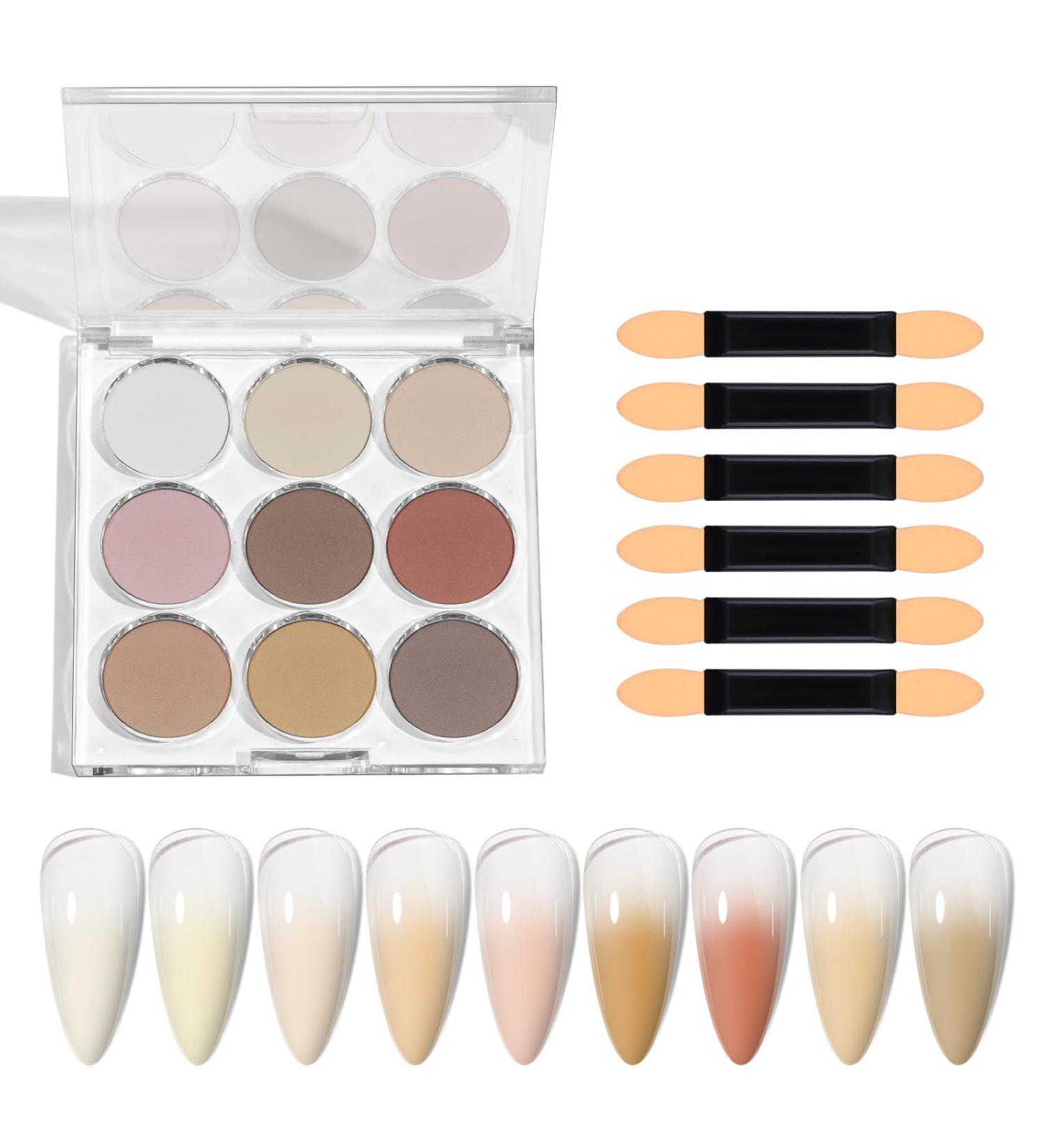 Nail Powder Set Create Colorful Fading Effects With Solid Nail Powder DIY Nails Designs DIY Nail Design CF03 - Buy Online on GoSupps.com