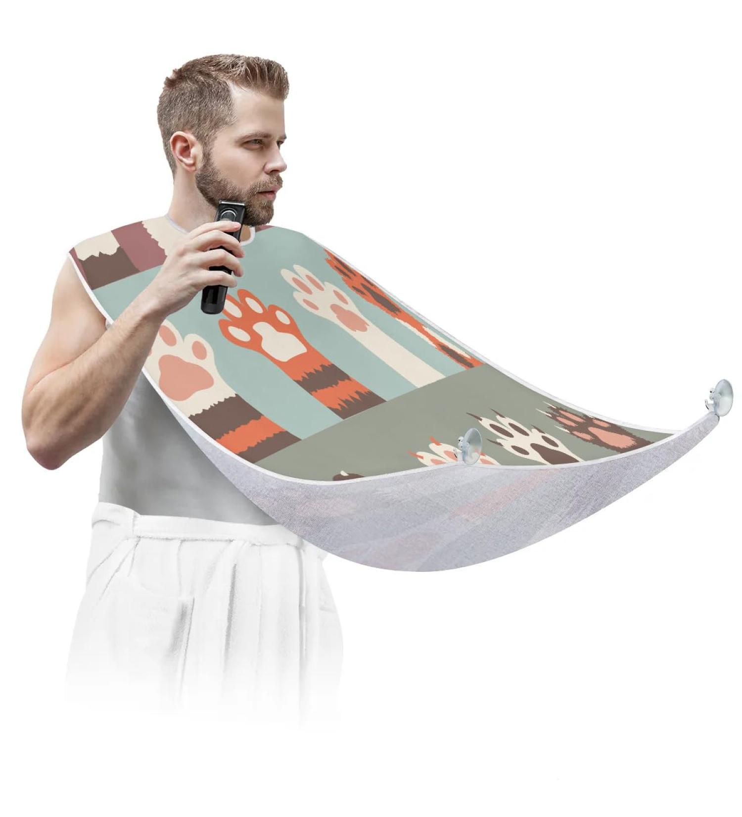 Beard Bib Apron for Men - Non-Stick Waterproof Hair Catcher & Grooming Cloth | Ideal for Shaving & Trimming - Buy Online on GoSupps.com
