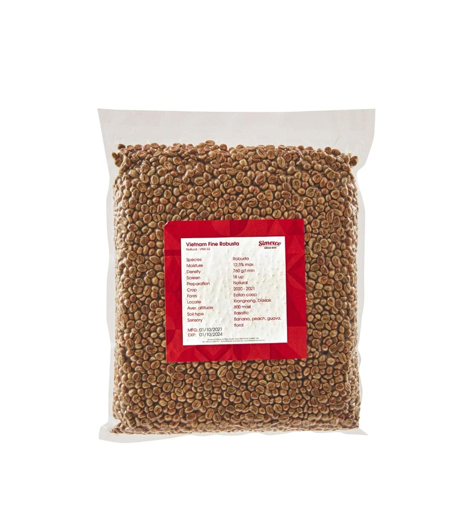 SIMEXCO Specialty Natural Unroasted Vietnamese Honey Robusta Coffee Beans - Rainforest Alliance & Fair Trade Certified (5.5 lbs) - Buy Online on GoSupps.com