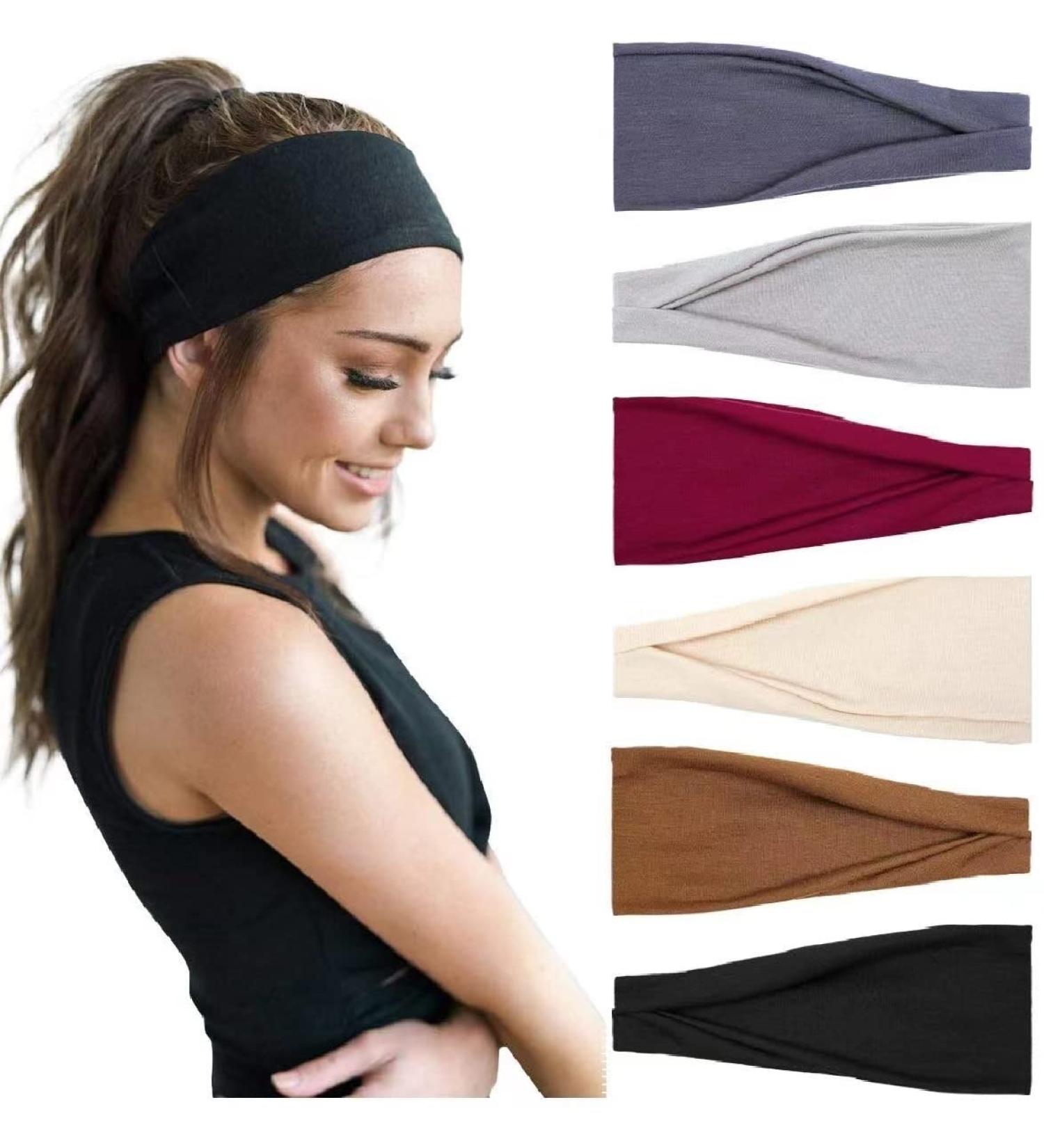 Shop Women s Sports Headbands - Elastic Wide Hairbands for Yoga & Workout | Color-A - Buy Online on GoSupps.com