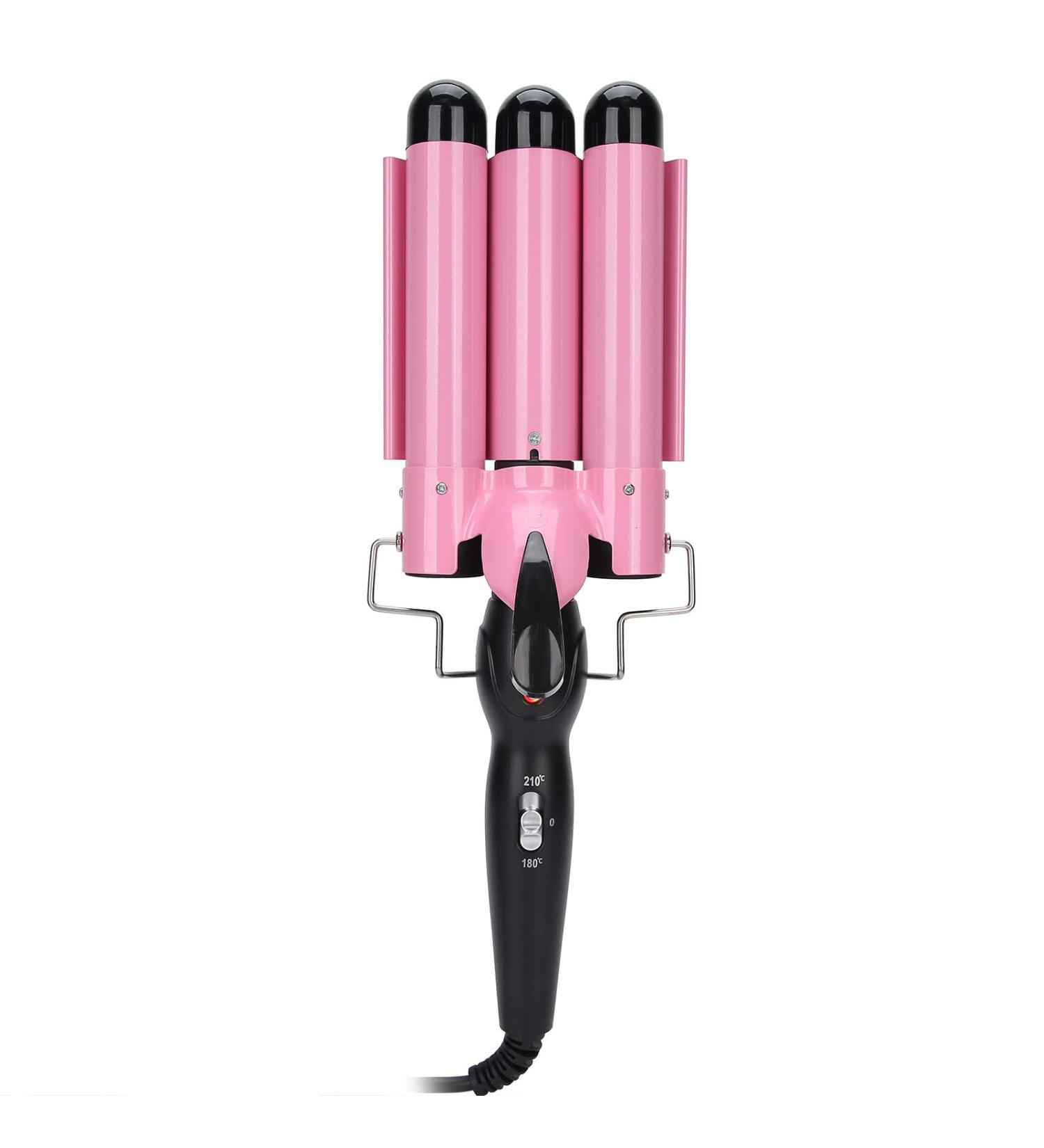3 Barrel Curling Iron Wand Adjustable Hair Curler Waver Crimper 110V 240V Fast Heating Easy Temperature Adjustment Hair Styling Suitable for Wavy Hairstyles (28mm) - Buy Online on GoSupps.com