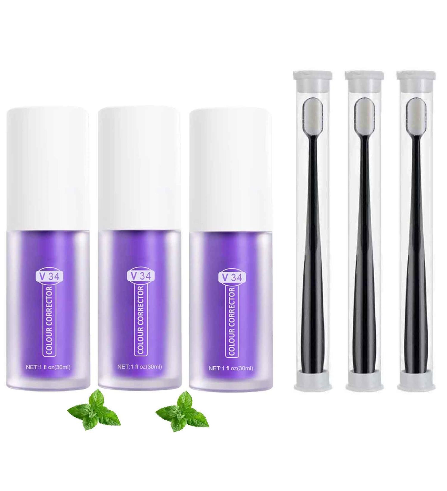 OVEALLGO Purely Vegetable Tooth White Mousse - Herbal Toothpaste for Whiter Teeth | 3-Pack Professional Formula - Buy Online on GoSupps.com