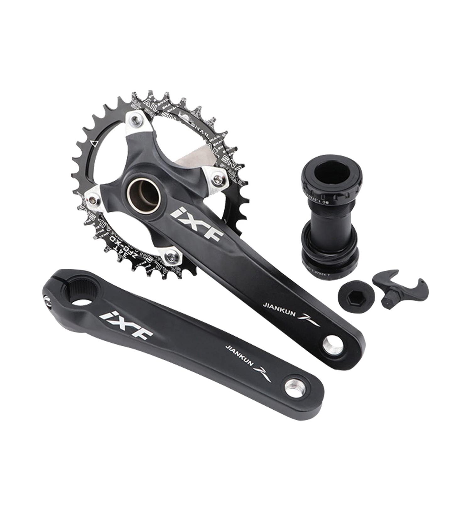 Andeshunk Mountain Bike Crankset Hollow Integrated Crank axle - 32T/34T/36T Black - Buy Online on GoSupps.com