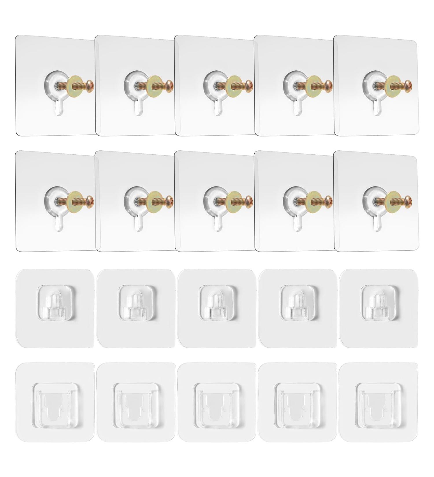 No Nail Stickers Set of 10 Adhesive Screws with 10 mm/16 mm Screw 5 Pairs Double-Sided - Buy Online on GoSupps.com
