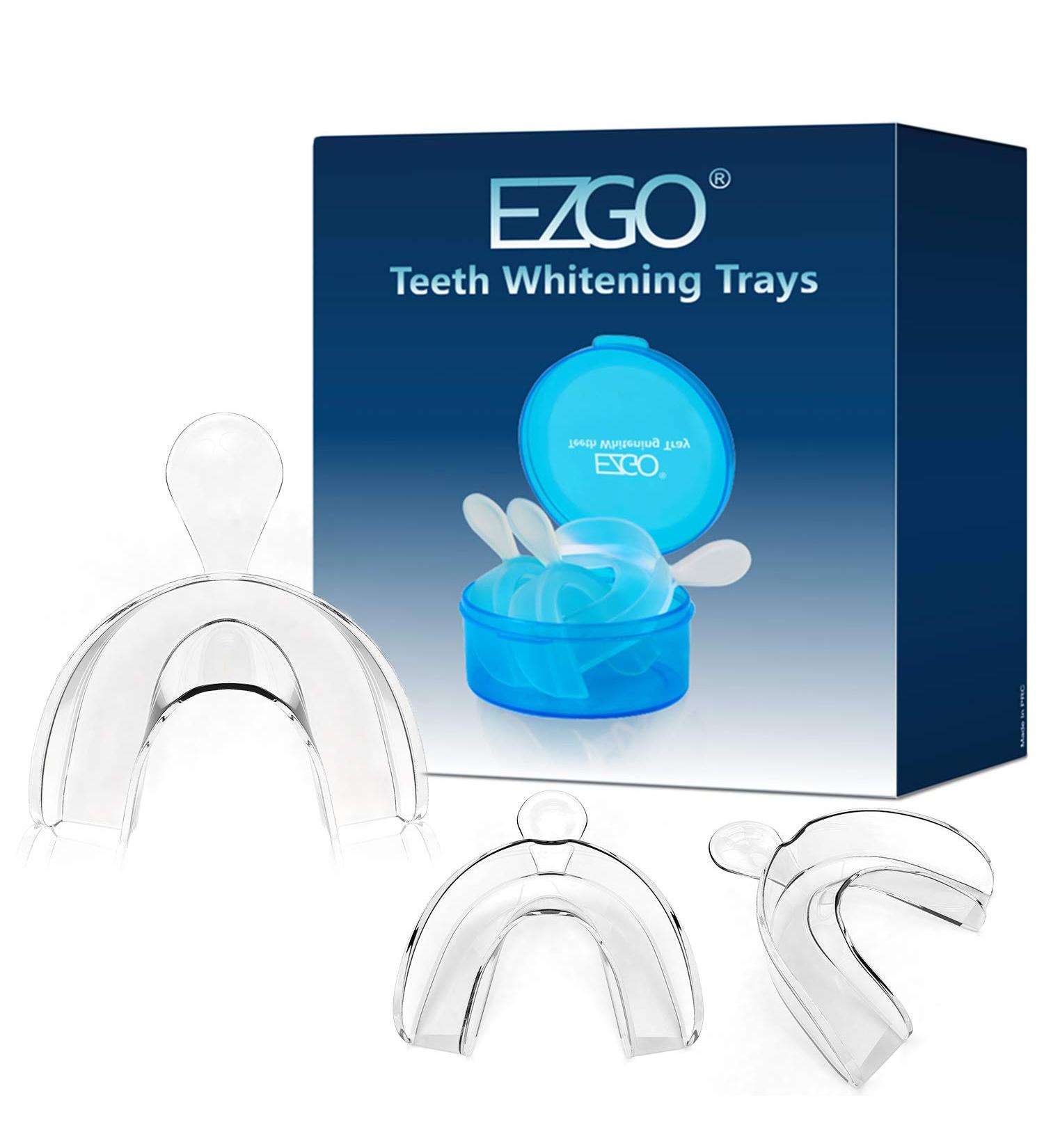 EZGO BPA-Free Moldable Teeth Whitening Trays - Custom Fit, Comfortable & Trimmable Mouth Guard for Teeth Grinding, Whitening & Sports - 3 Trays - Buy Online on GoSupps.com