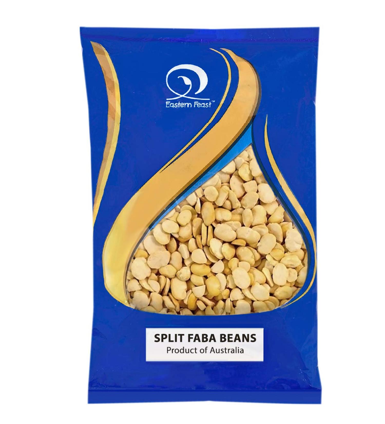 Peeled Split Faba Beans 2 Lbs (907g) - Eastern Feast | High Quality Pulses | Pack of 1 - Buy Online on GoSupps.com