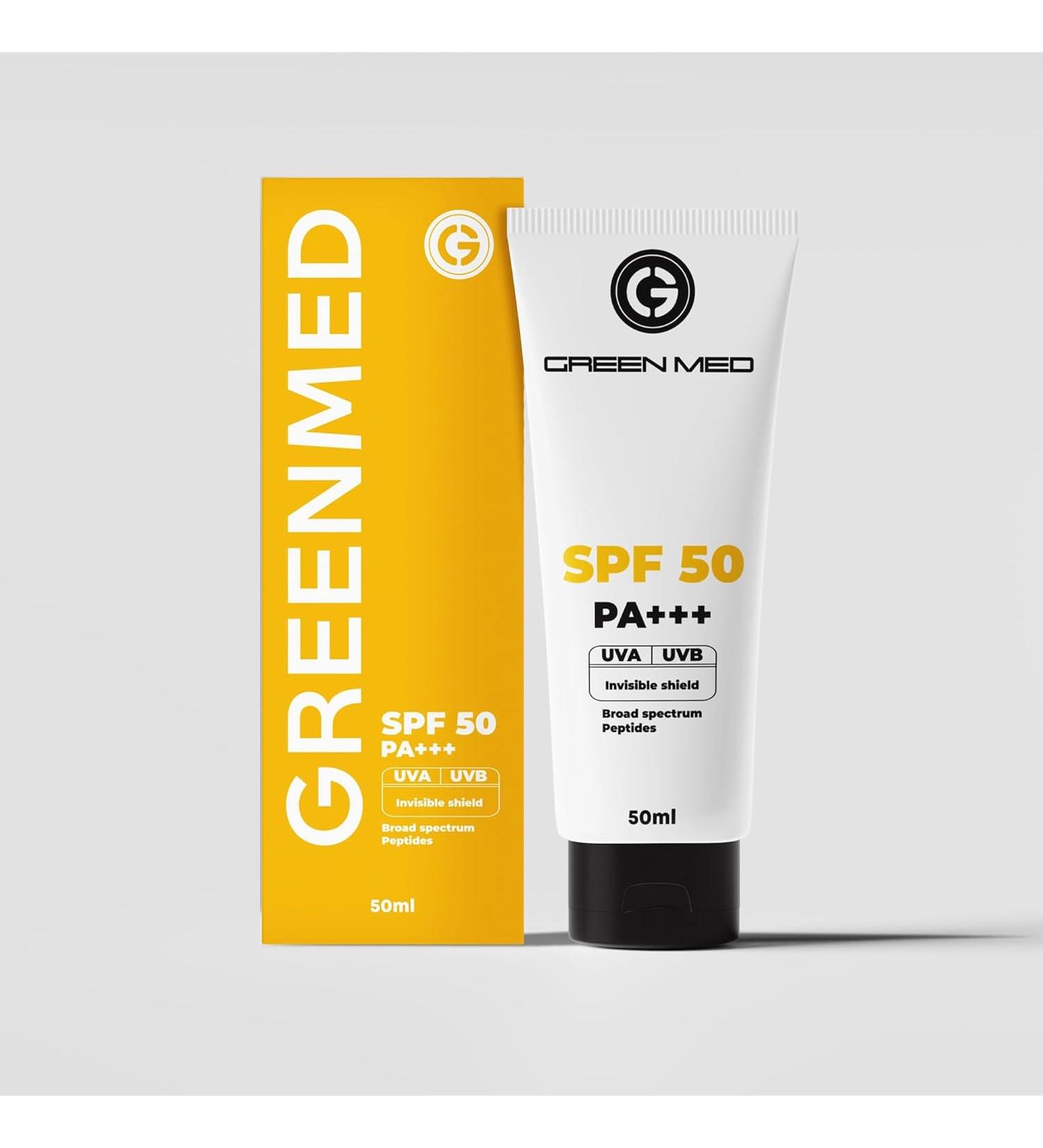 GreenMed SPF 50 Mineral, Facial Moisturizing Cream with Invisible Face Sunscreen,Dermatologist Recommended SPF, Dry-Touch, Water Resistant and Non-Greasy Sunscreen with Broad Spectrum, 1.76 oz