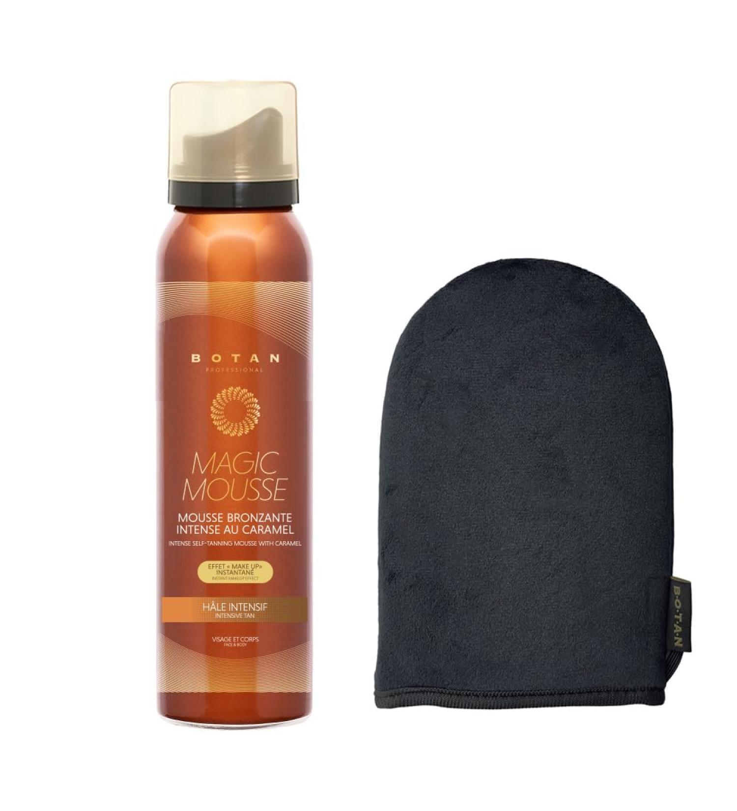 BOTAN Cosmetics - Mousse Bronzante Caramel - Teint M dium H l Bonne Mine Naturel - DHA V g tale - Vegan (Mousse Caramel + Gant Applicateur) - Buy Online on GoSupps.com
