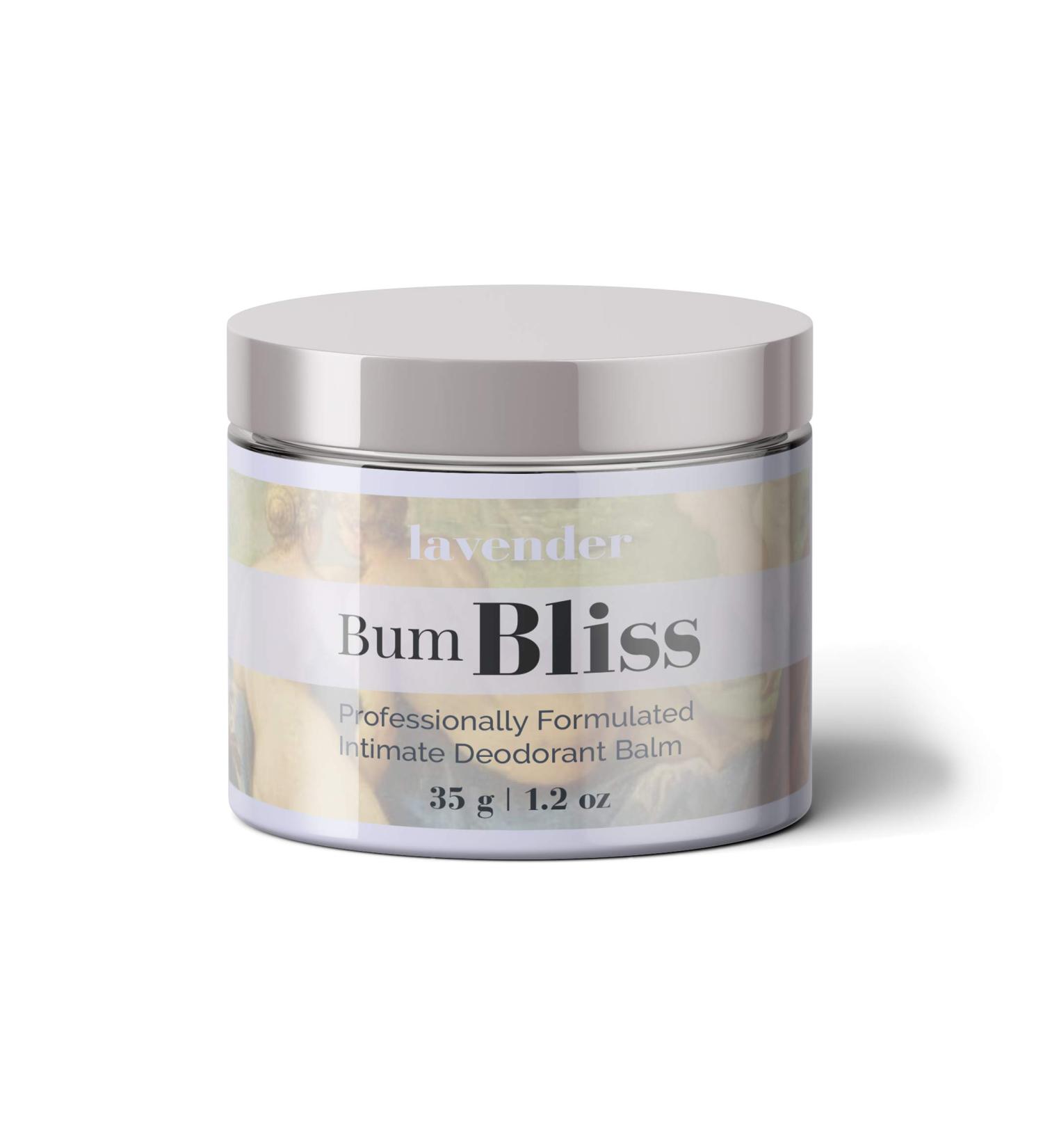 Bum Bliss Intimate Deodorant Balm -(Lavender) Odor Neutralizer for your Bum Privates & Armpits - No Peroxide No Rinse Gentle Leave-In Formula that Works Instantly - For Fans of Comfort - Buy Online on GoSupps.com