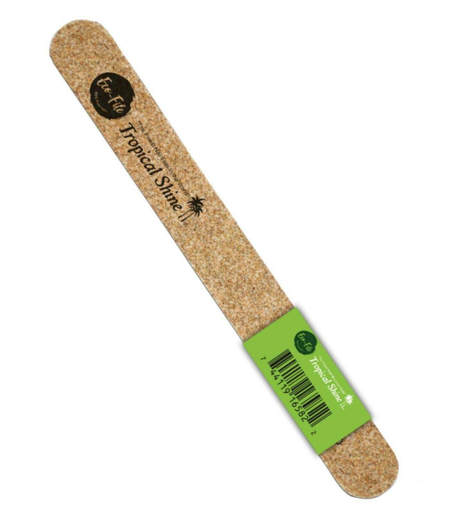 Tropical Shine Eco-Files. 100% Recyclable Nail File. Dual Grit. (150/180 Semi-Coarse/Medium)