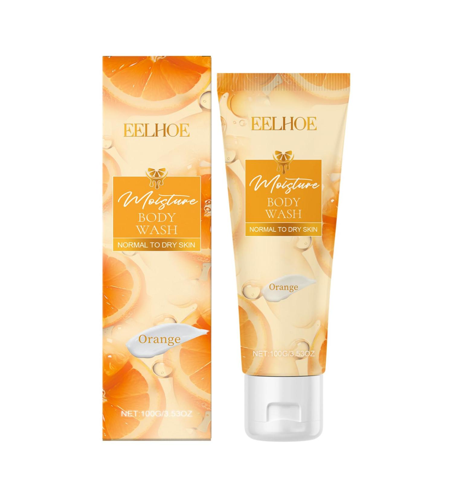 Citrus Body Wash for Dry & Sensitive Skin | Blood Orange Foaming Shower Gel - Natural Hydrating & Gentle Soap Cleanser for All Skin Types - Buy Online on GoSupps.com