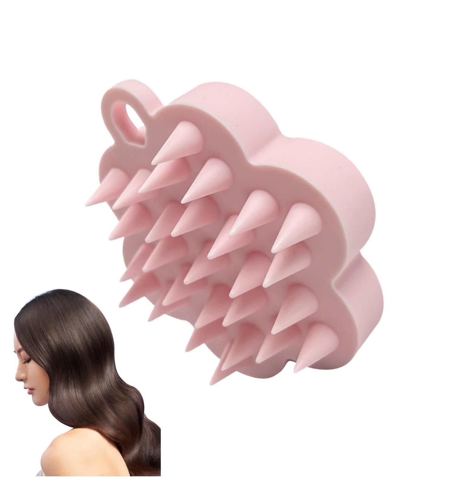 Moxeupon Hair Washer - Silicone Head Massage Shampoo Brush for Adults Children & Men | Hell-Pink - Buy Online on GoSupps.com