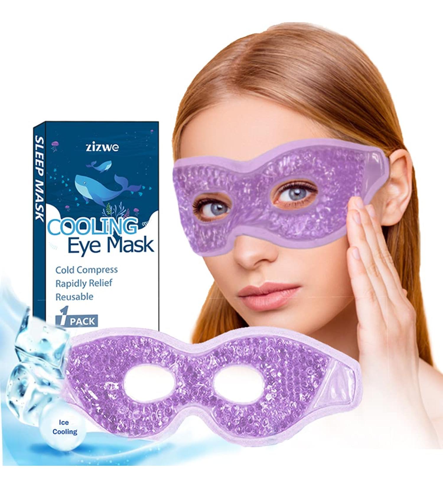 Reusable Gel Cooling Eye Mask for Dry Eyes, Puffy Eyes, Headache Relief - Purple - Buy Online on GoSupps.com