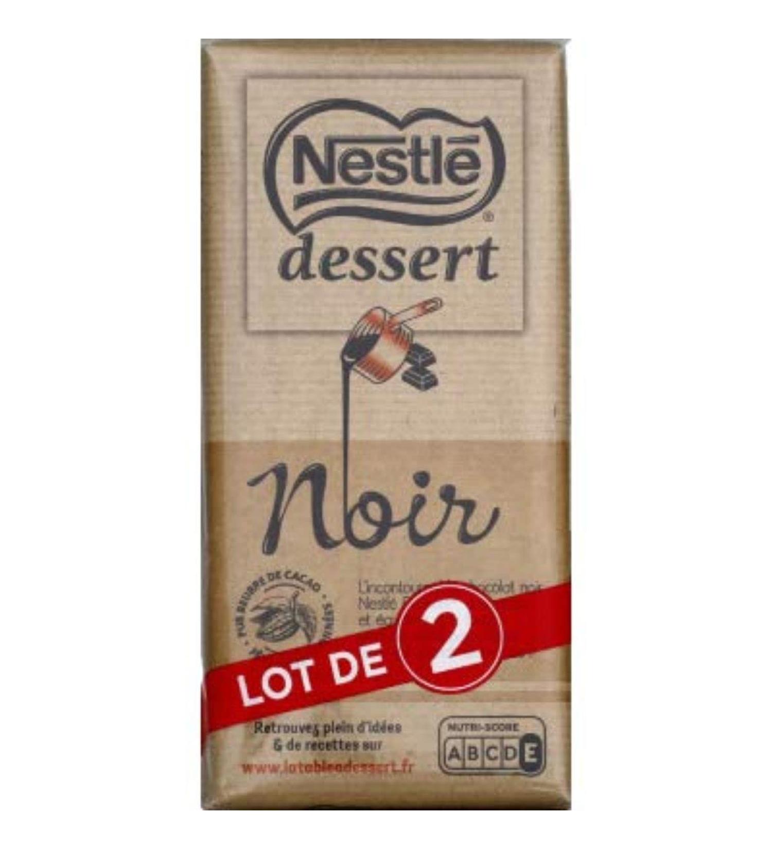Nestlé Dark chocolate - The 2 tablets of 205 g