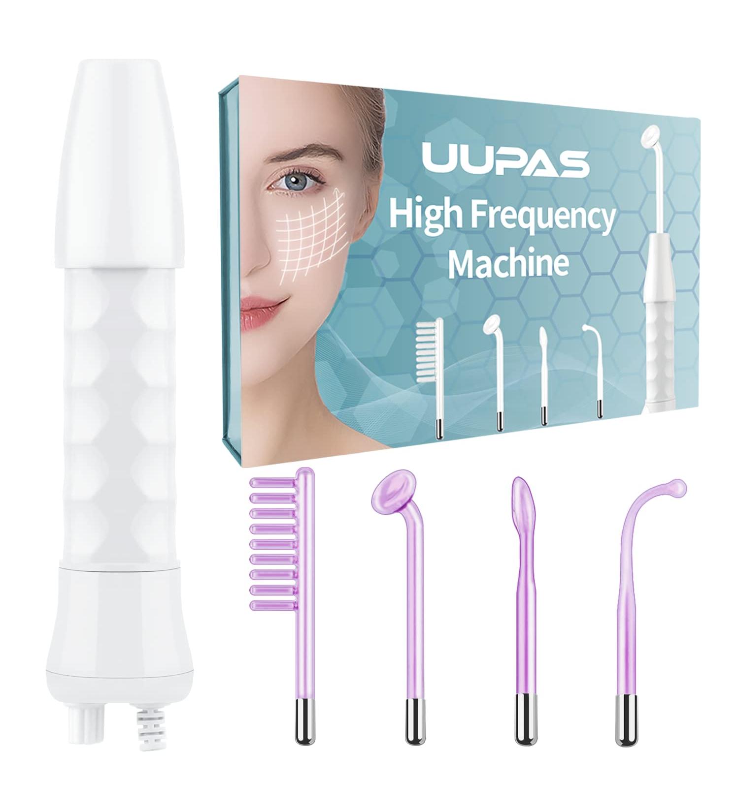 UUPAS High Frequency Facial Wand with 4 Violet Tubes | Portable Handheld Skin Care Machine - Buy Online on GoSupps.com