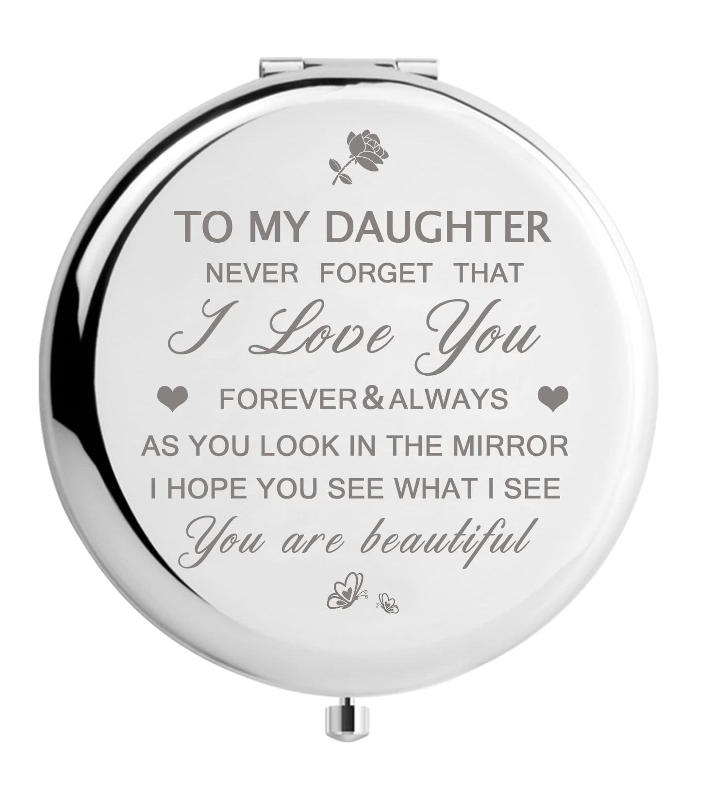 Personalized Compact Mirror - Peayale Gifts for Women Who Have Everything (Love My Daughter) - Buy Online on GoSupps.com