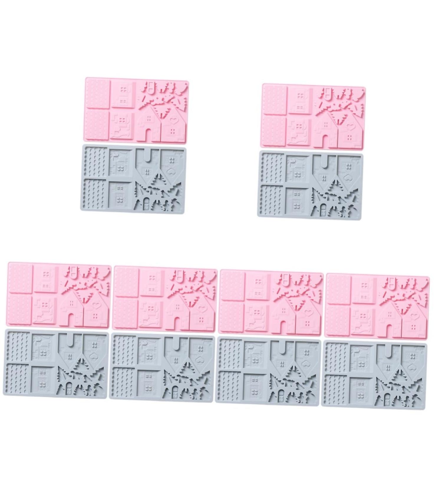 Cabilock 12 Pcs Cake Baking Tools Silicone Molds House Cookie Home Tools Christmas Cake Mold Manual Dessert - Buy Online on GoSupps.com