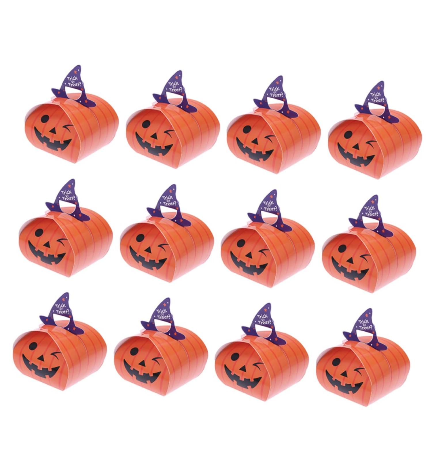 PLAFOPE Pouches 12pcs Halloween Carton Candy Box Cookie Boxes Container Halloween Creative Bags Chocolate Fold - Buy Online on GoSupps.com