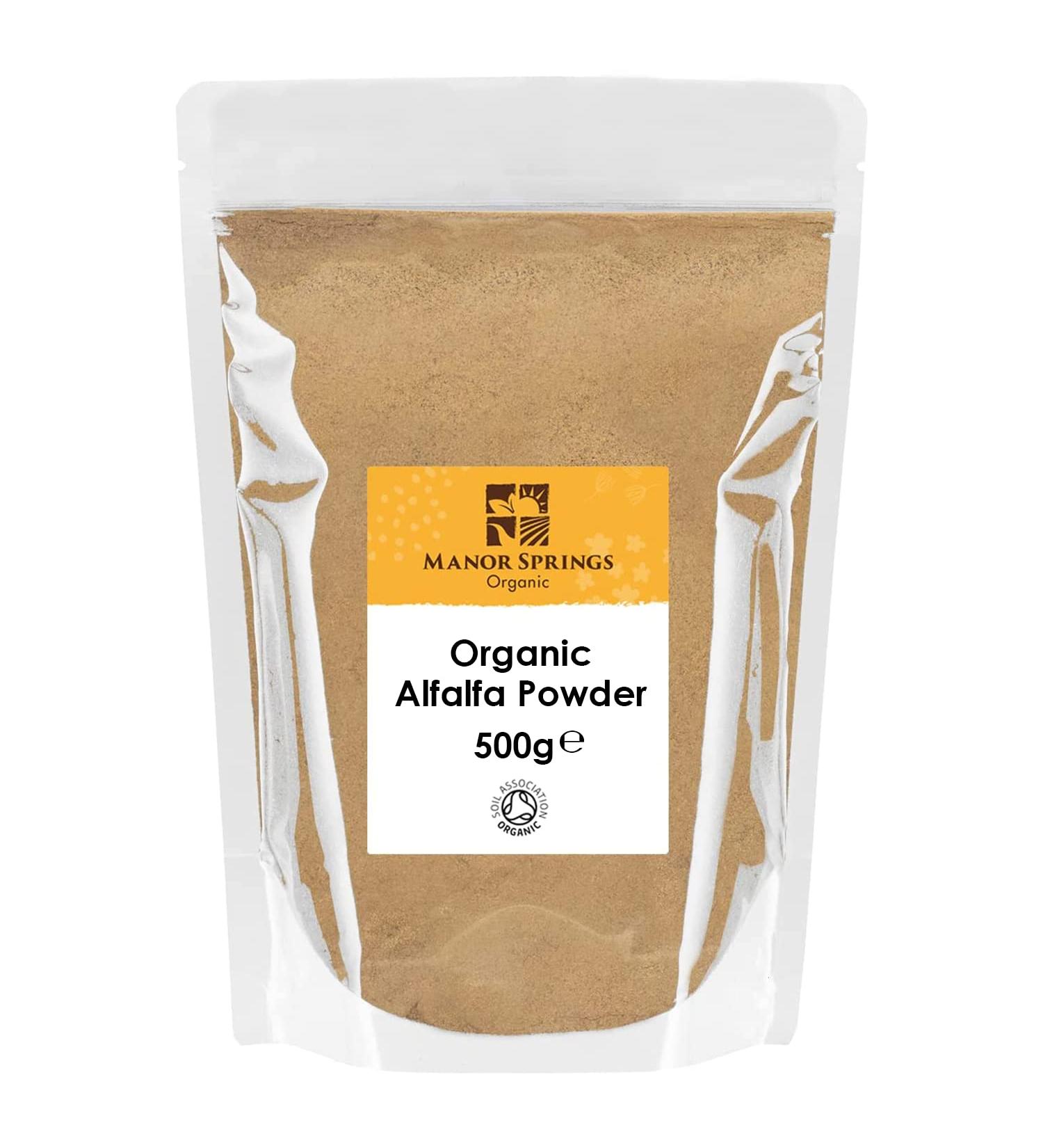 Organic Alfalfa Powder 500g by Manor Springs Organic - Buy Online on GoSupps.com