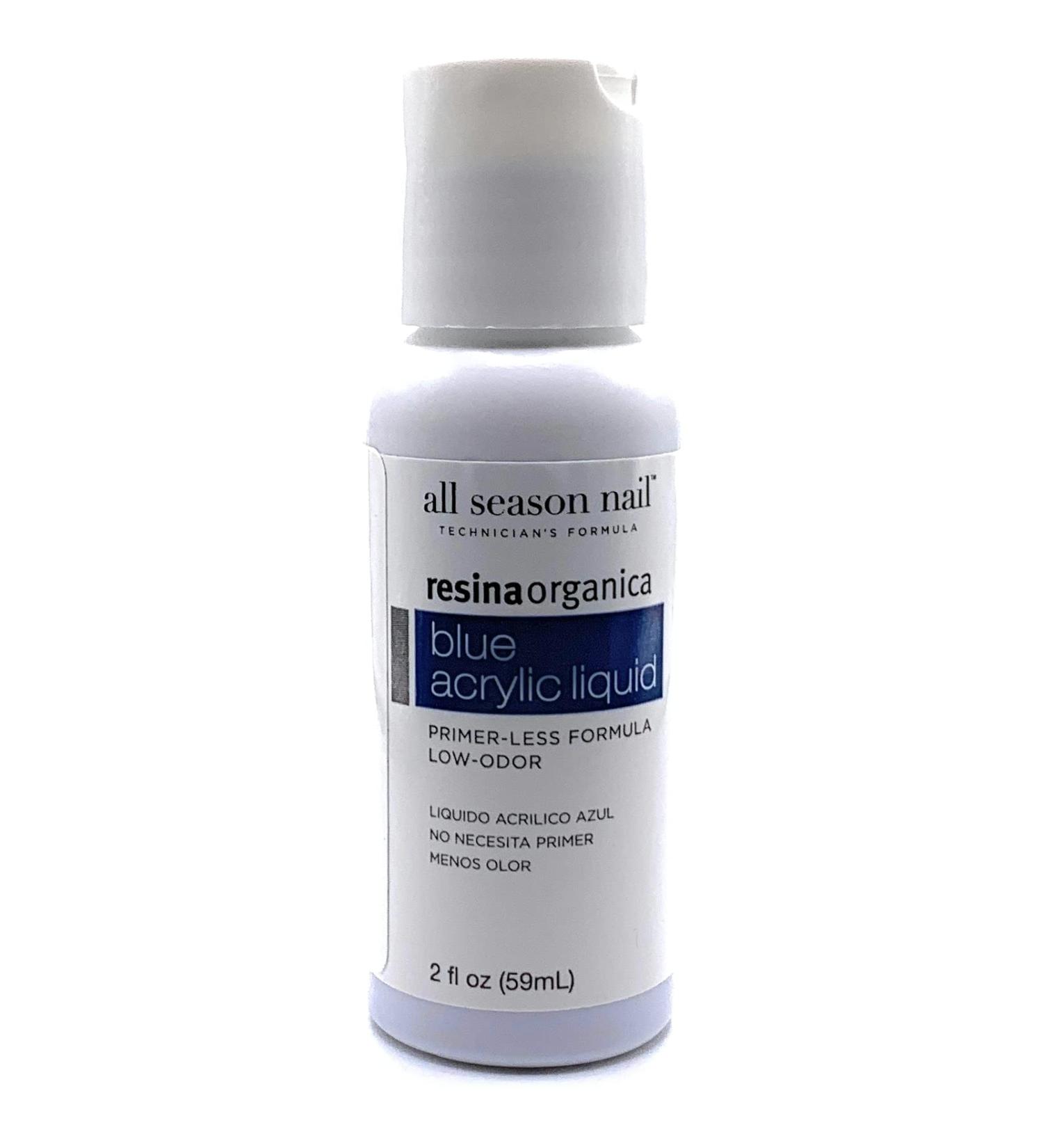 All Season Nail Resina Organica Blue Acrylic Liquid Primer-less Formula Low-Odor 2fl.oz