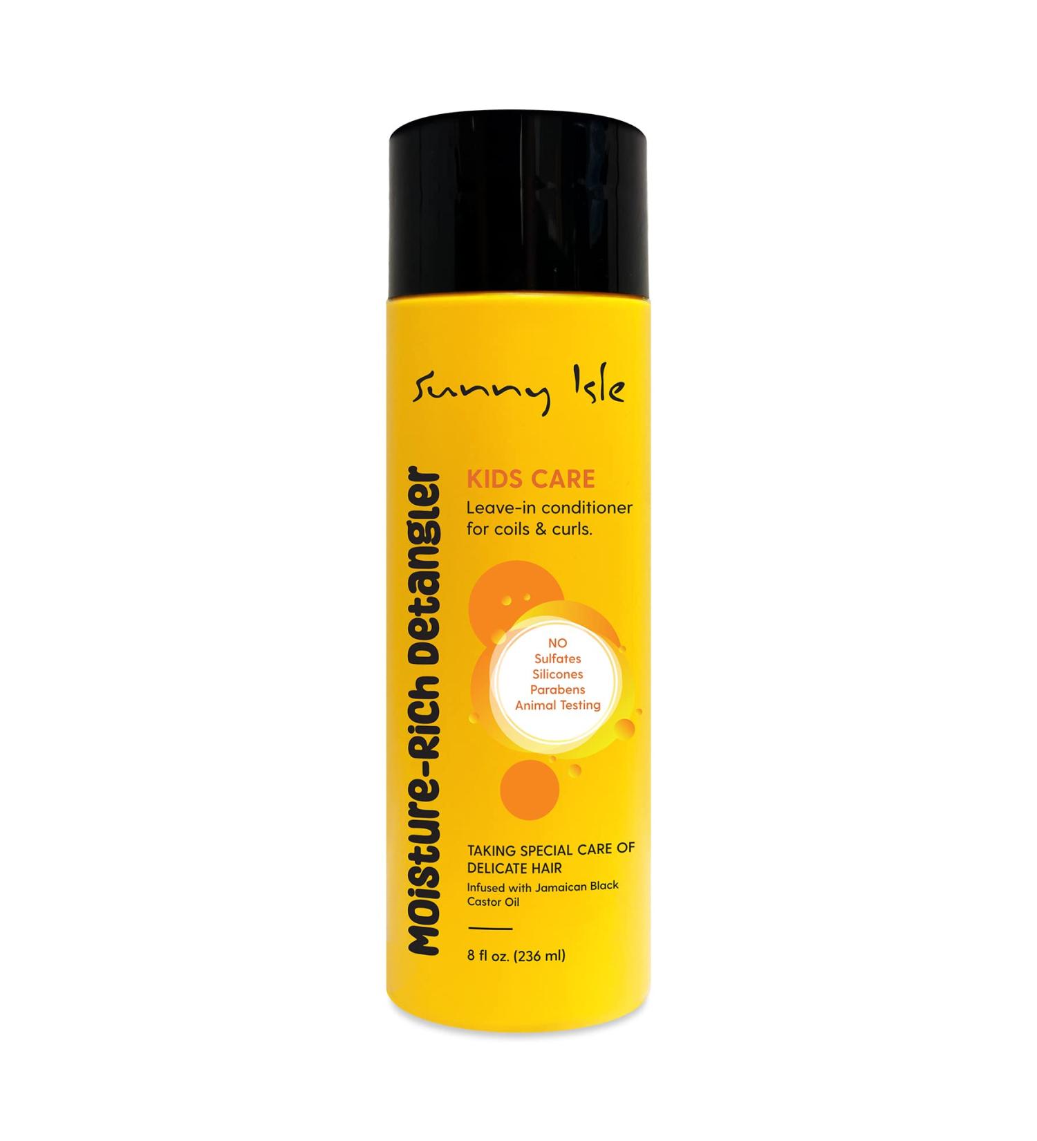 Sunny Isle Kids Care Moisture-Rich Leave-In Detangler 8oz | Best Non-Greasy Conditioner for Kids Coils Waves & Curls | Jamaican Black Castor Oil Infused - Buy Online on GoSupps.com