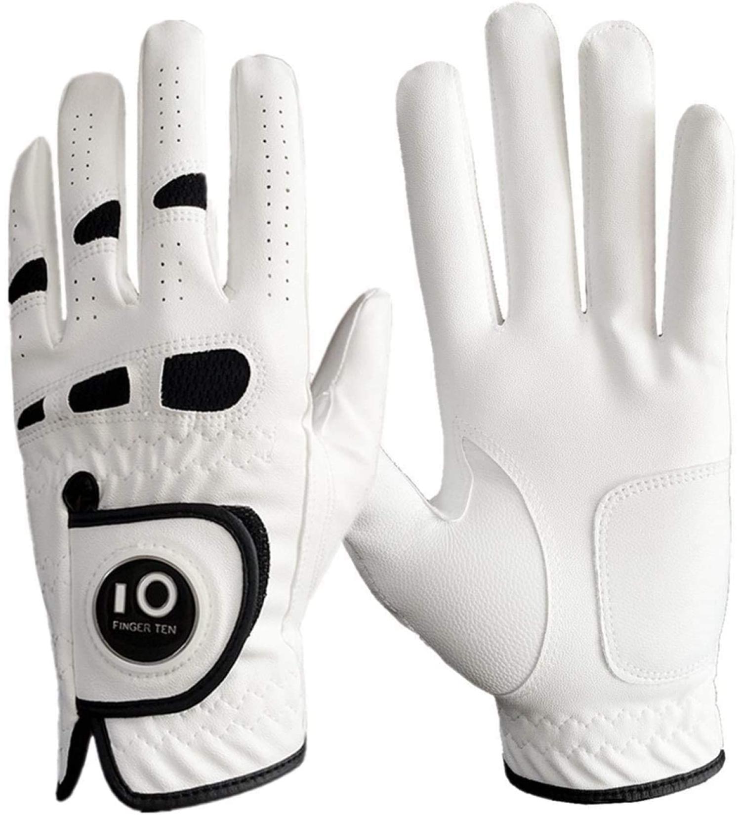 Buy Lovmead Men's Left-Hand Golf Gloves with Ball Marker | All-Weather Cabretta Leather | Right-Handed Comfort - Sizes S M ML L XL - Buy Online on GoSupps.com