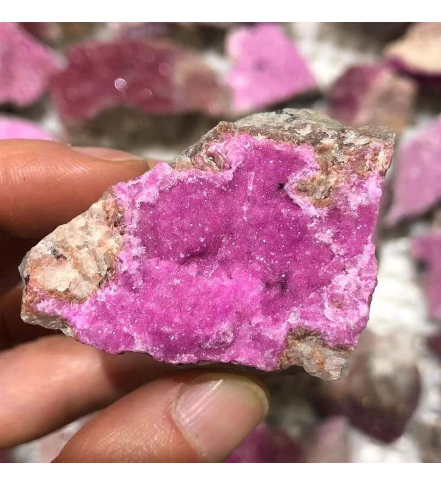 Crystal Natural Cobalt Calcite Raw Stone Crystal Heart Decor Pink and Purple Stones Crystals Can be Used for ZJGIDTEM (Size : 200g) - Buy Online on GoSupps.com