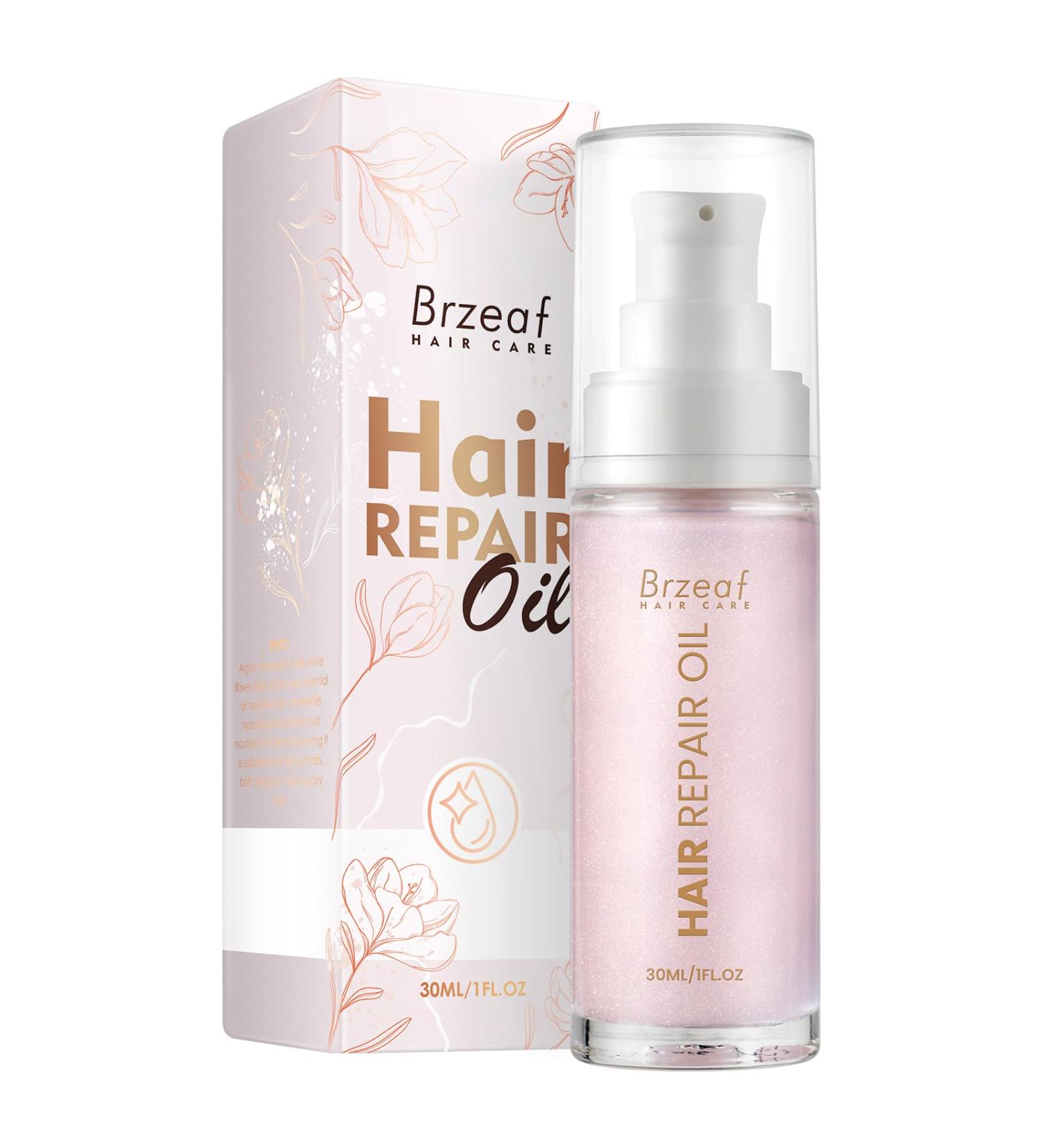 Brzeaf Hair Repair & Growth Oil - Super Moisturizing Serum for All Hair Types Damage Repair & Shine - 30ml - Buy Online on GoSupps.com
