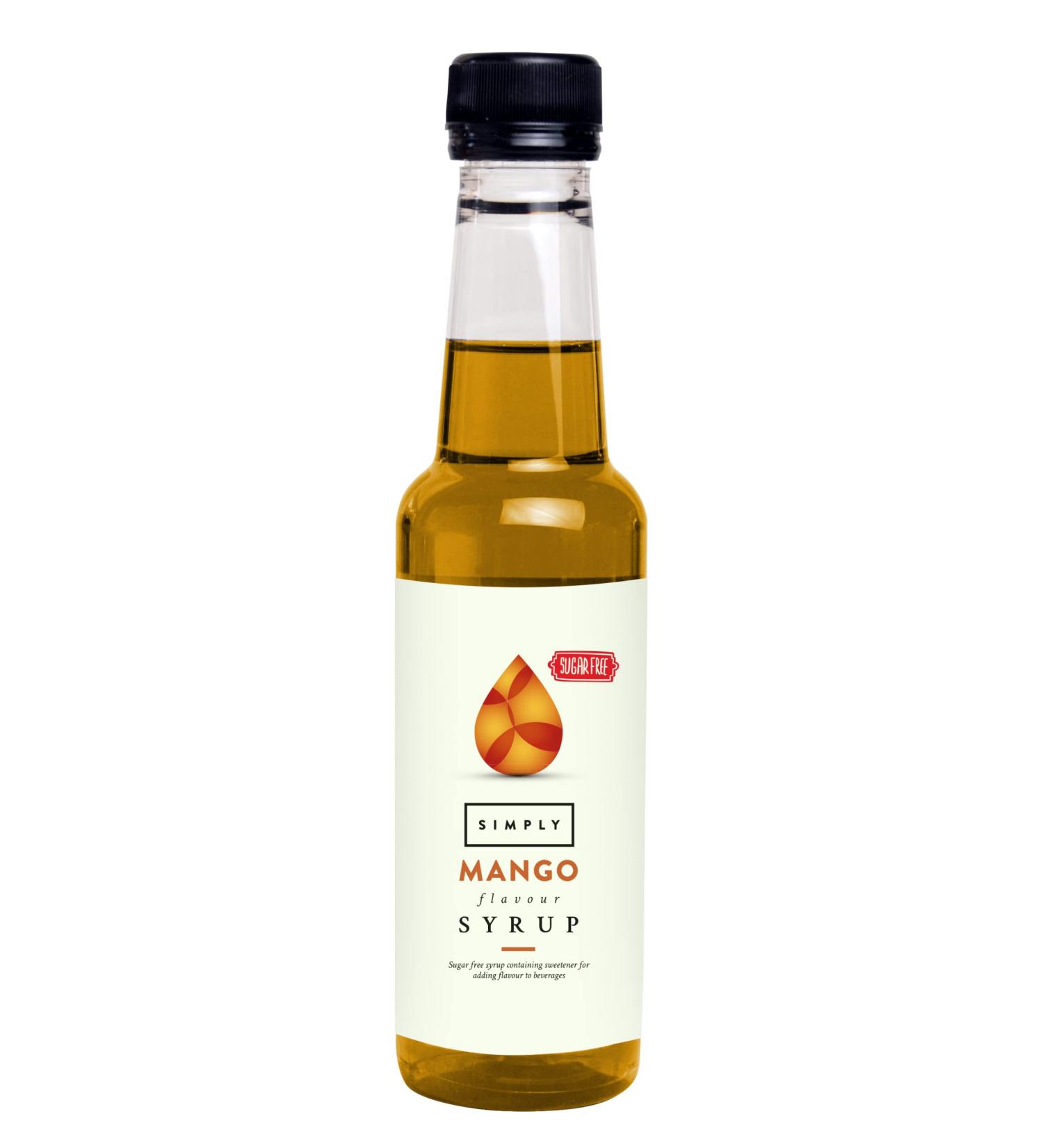 Simply Sugar Free Mango Syrup Low Calorie Vegan & Nut Free Flavoured Syrup for Coffee Cocktails & Baking (250ml)