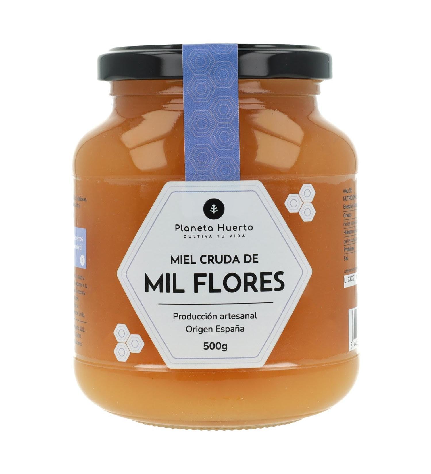 Raw honey of a thousand flowers planet vegetable garden 500g - Buy Online on GoSupps.com