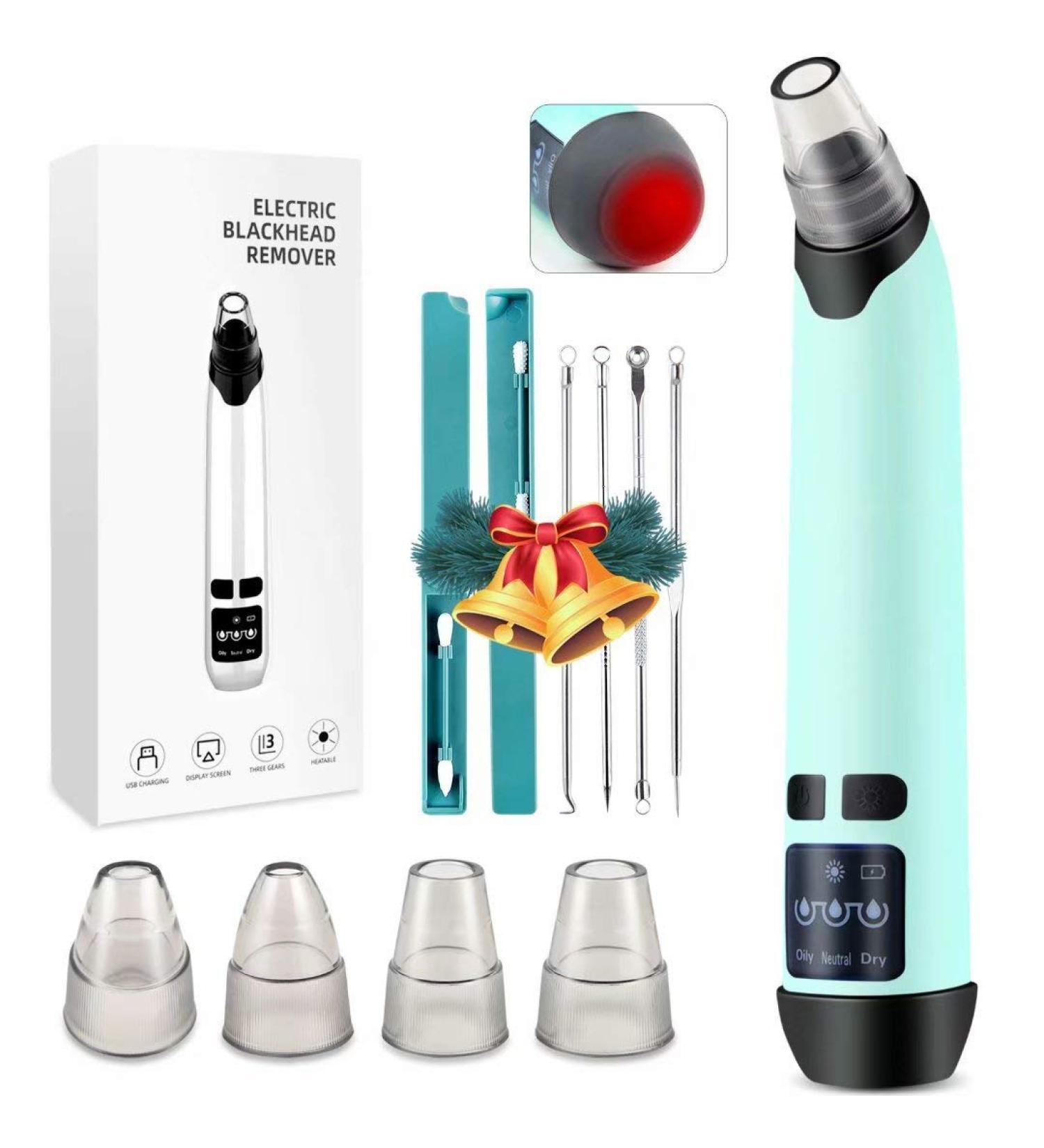 Blackhead Remover Pore Vacuum Cleaner - Electric Acne & Comedone Extractor | Facial Suction Tool for Men & Women - Blue - Buy Online on GoSupps.com