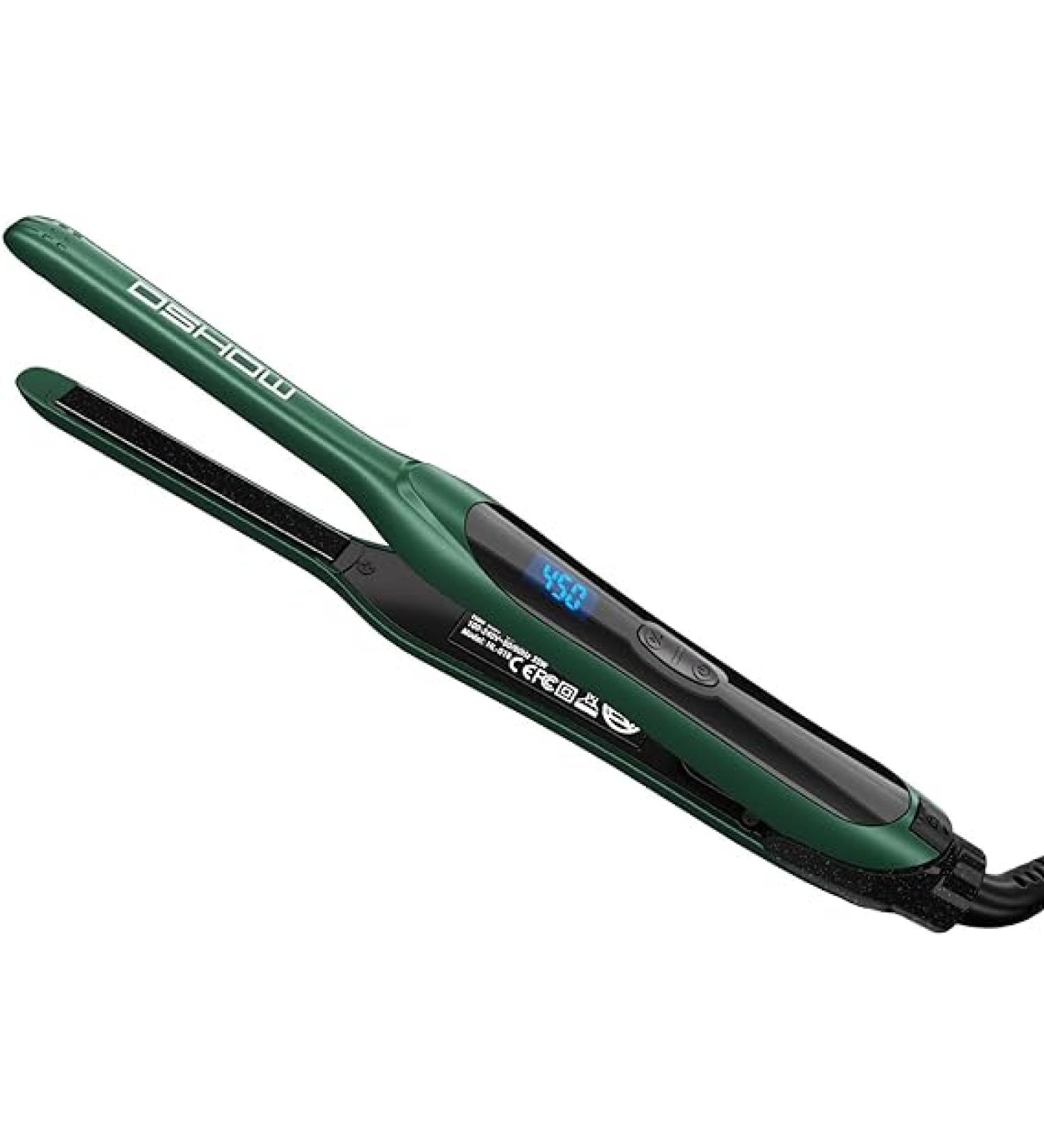SHOW 3/10 inch Small Flat Iron for Short Hair - Ceramic Tourmaline Mini Hair Straightener - Dual Voltage - Adjustable Temperature - Auto Shut Off - Green - Buy Online on GoSupps.com