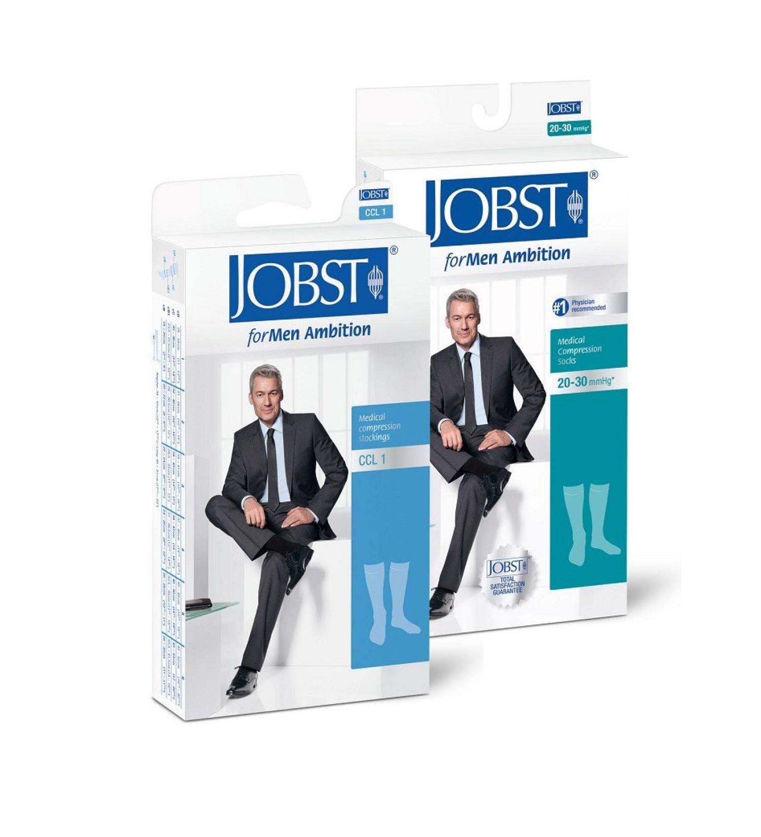 BSN Jobst Compression Stockings JOBST For Men Ambition KKL 2 AD Knee Stockings Regular With Lace Anthracite 6 by Jobst