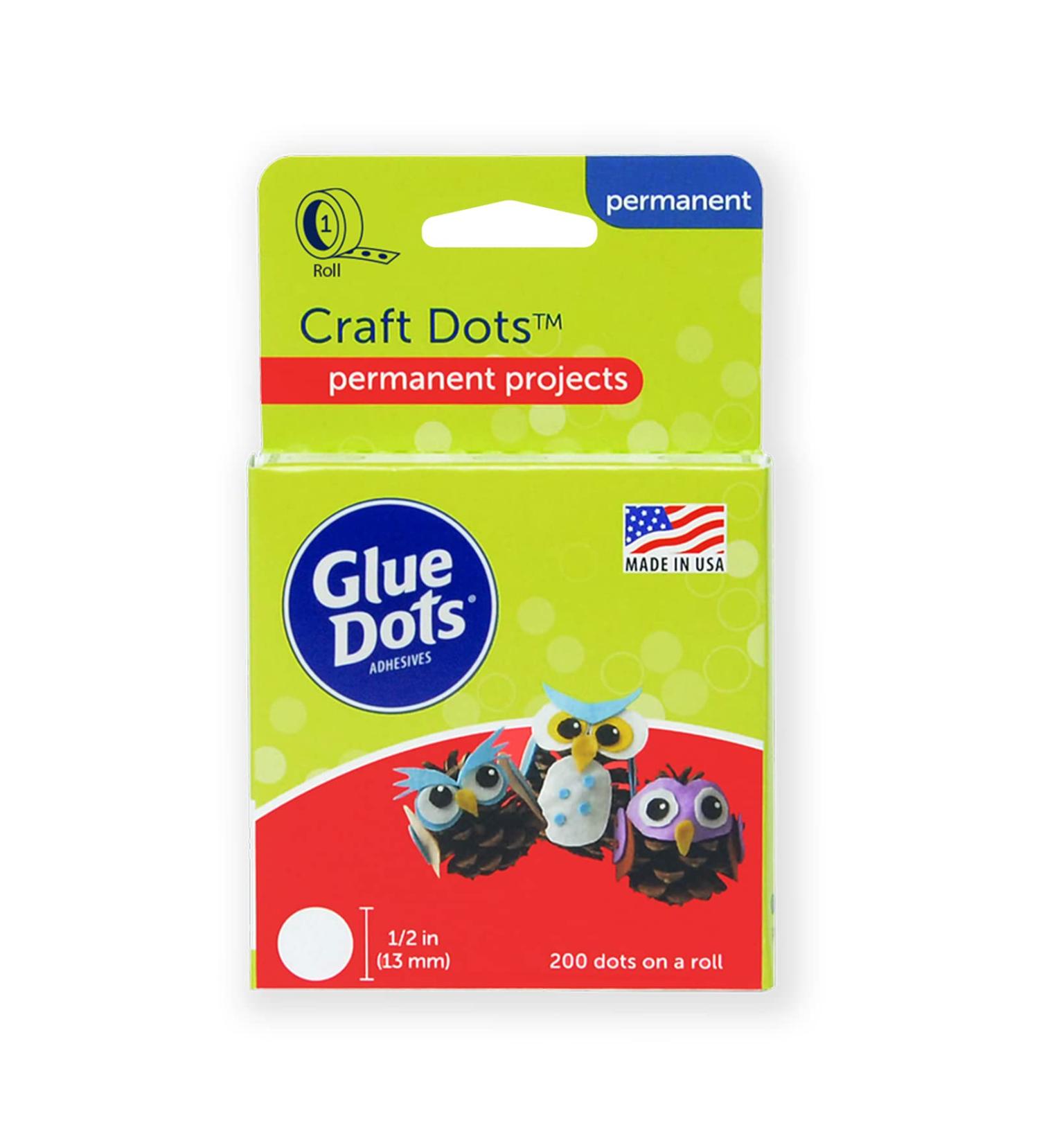Glue Dots Craft Dots  Clear  Double-Sided  1/2  Roll of 200 (08165E) Craft Dots Roll - Buy Online on GoSupps.com