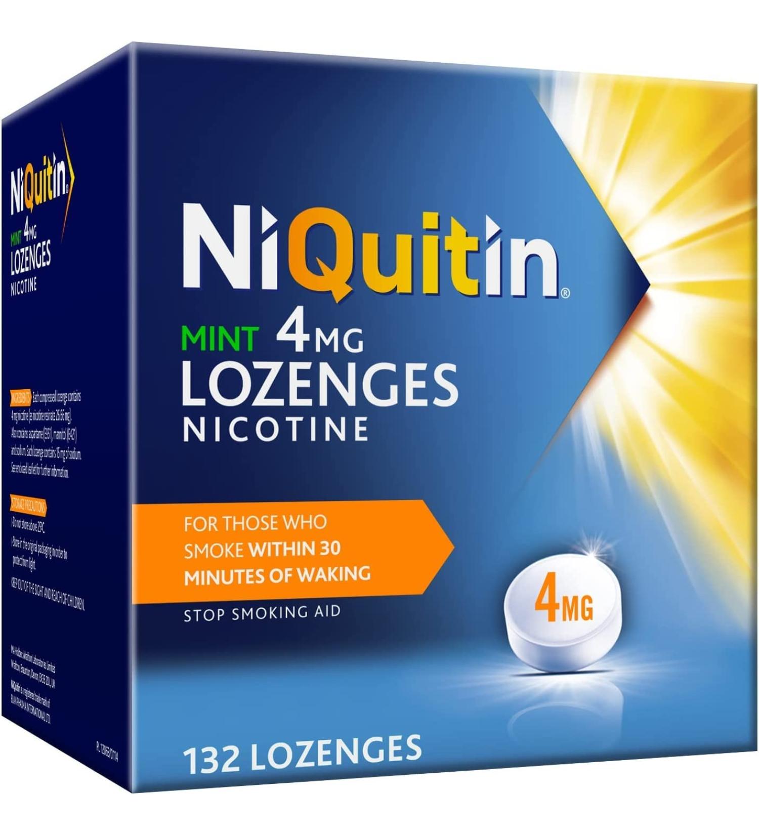 NiQuitin Mint 4mg Lozenges - 100 Lozenges for Effective Smoking Craving Relief - Buy Online on GoSupps.com