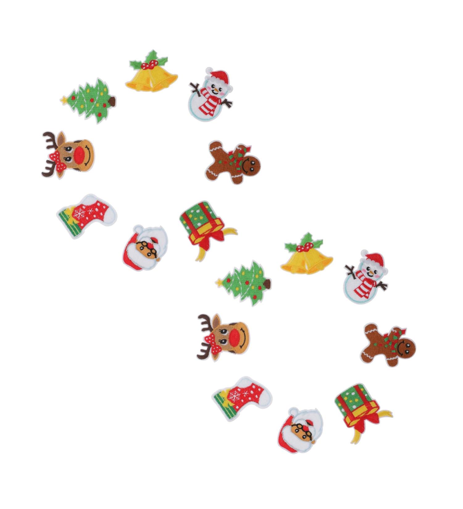 COHEALI 32 Pcs Christmas Stickers Decals Sewing Patches Xmas Design Clothes Applique Accessories Cartoon - Buy Online on GoSupps.com