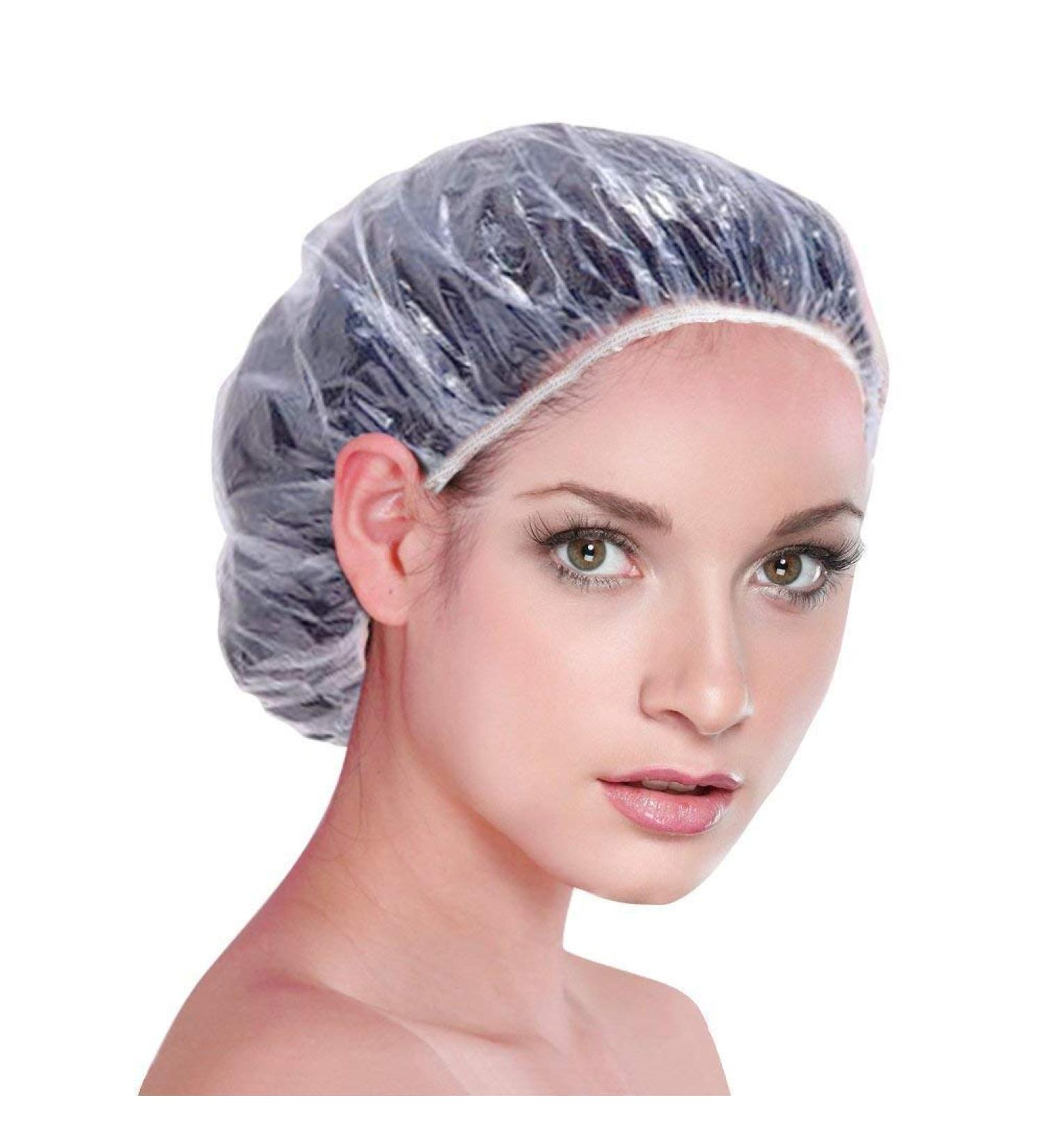 Xutong Disposable Shower Caps - 100pcs Transparent Elastic Band Caps for Home Spa Hotel & Hairdressers - International Shipping Available - Buy Online on GoSupps.com