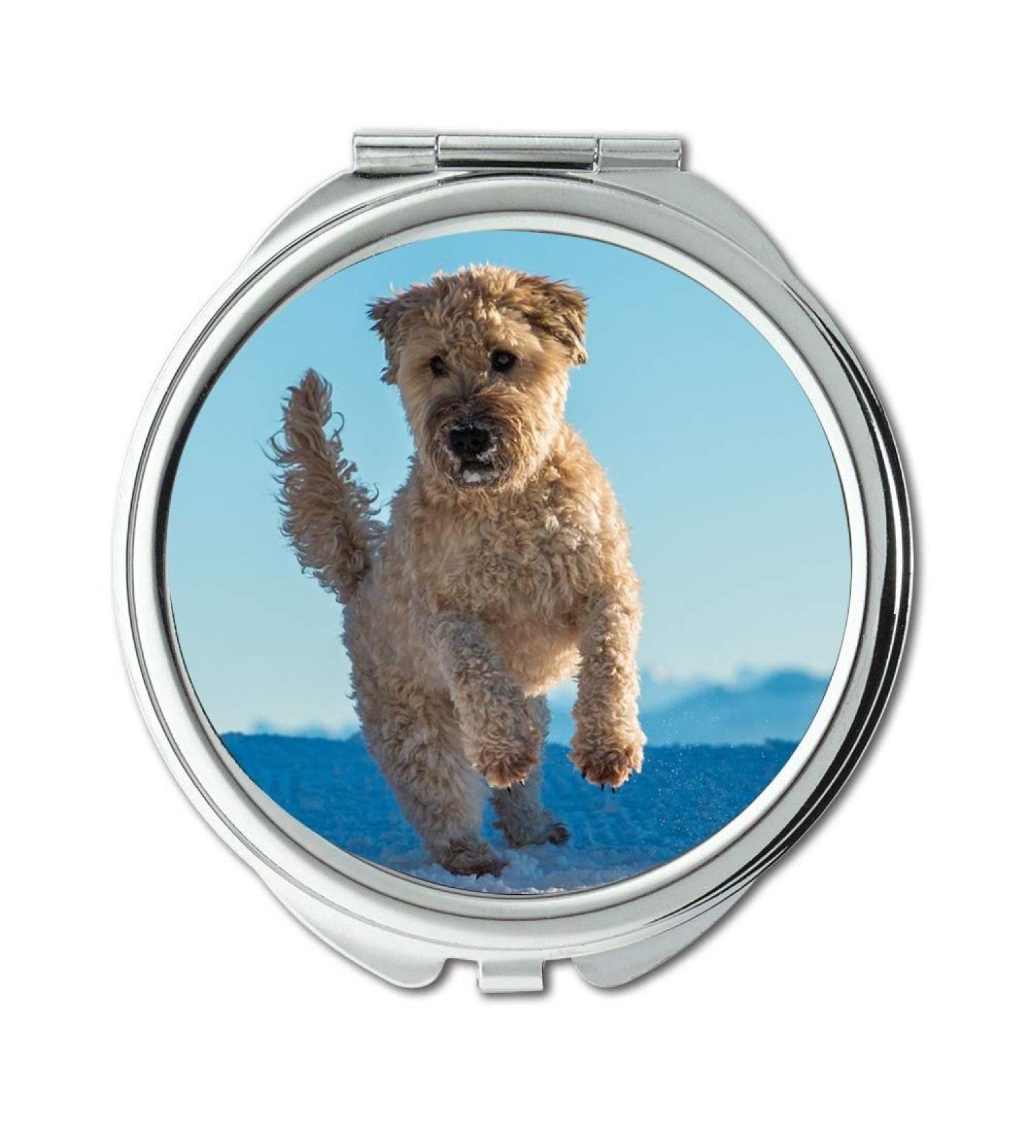 Mirror Compact Mirror Dog Jump Play Irish Soft Coated Wheaten Terrier pocket mirror portable mirror - Buy Online on GoSupps.com