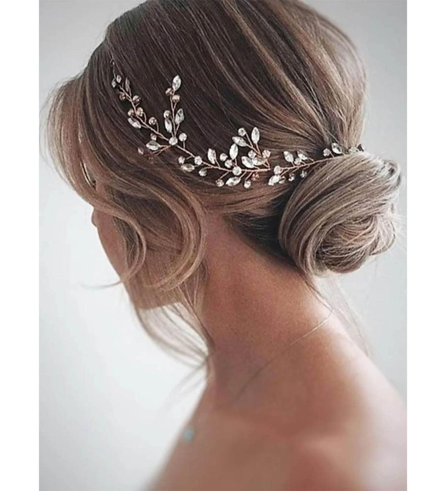 EARENT Bride Wedding Crystal Hair Vine - Bridal Rhinestone Headband for Women and Girls (Silver) - Buy Online on GoSupps.com